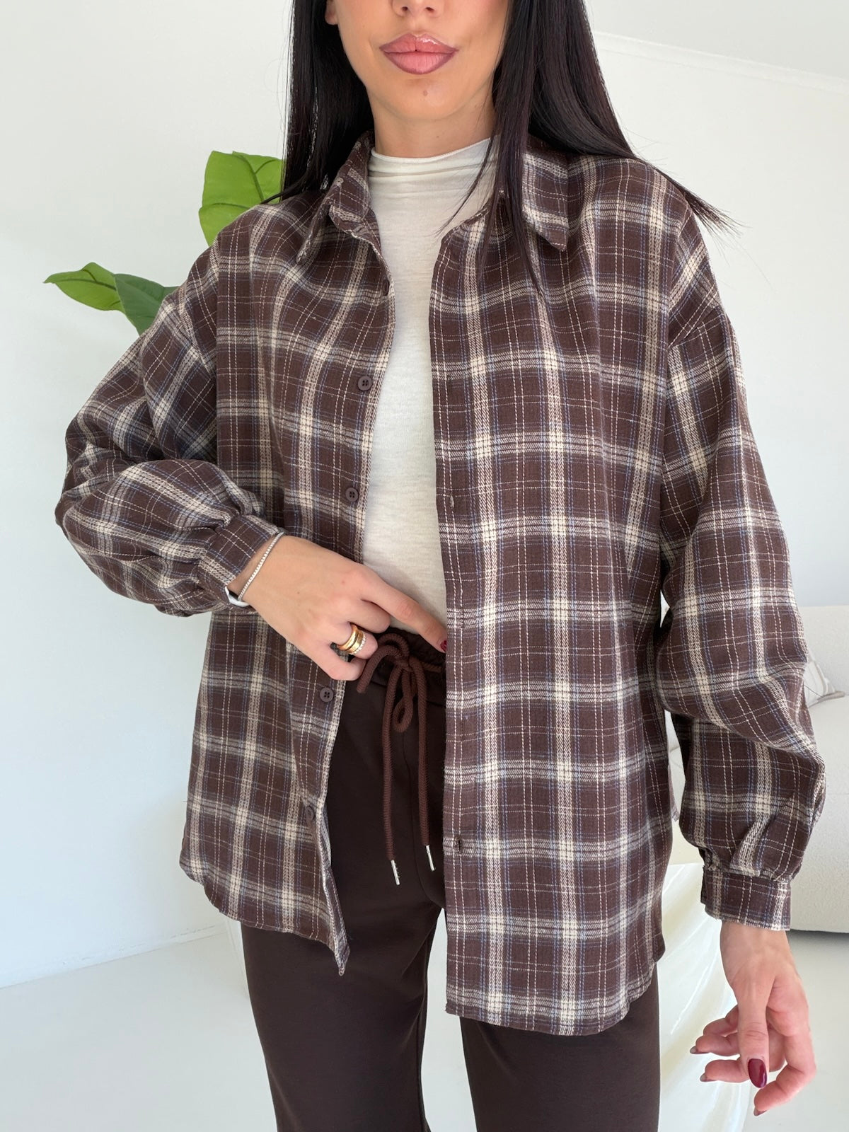 R7503-CAMICIA NEW YORK CHOCO