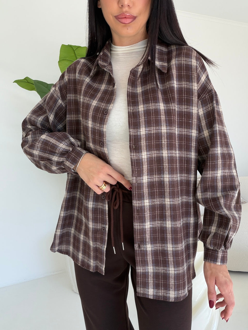 R7503-CAMICIA NEW YORK CHOCO