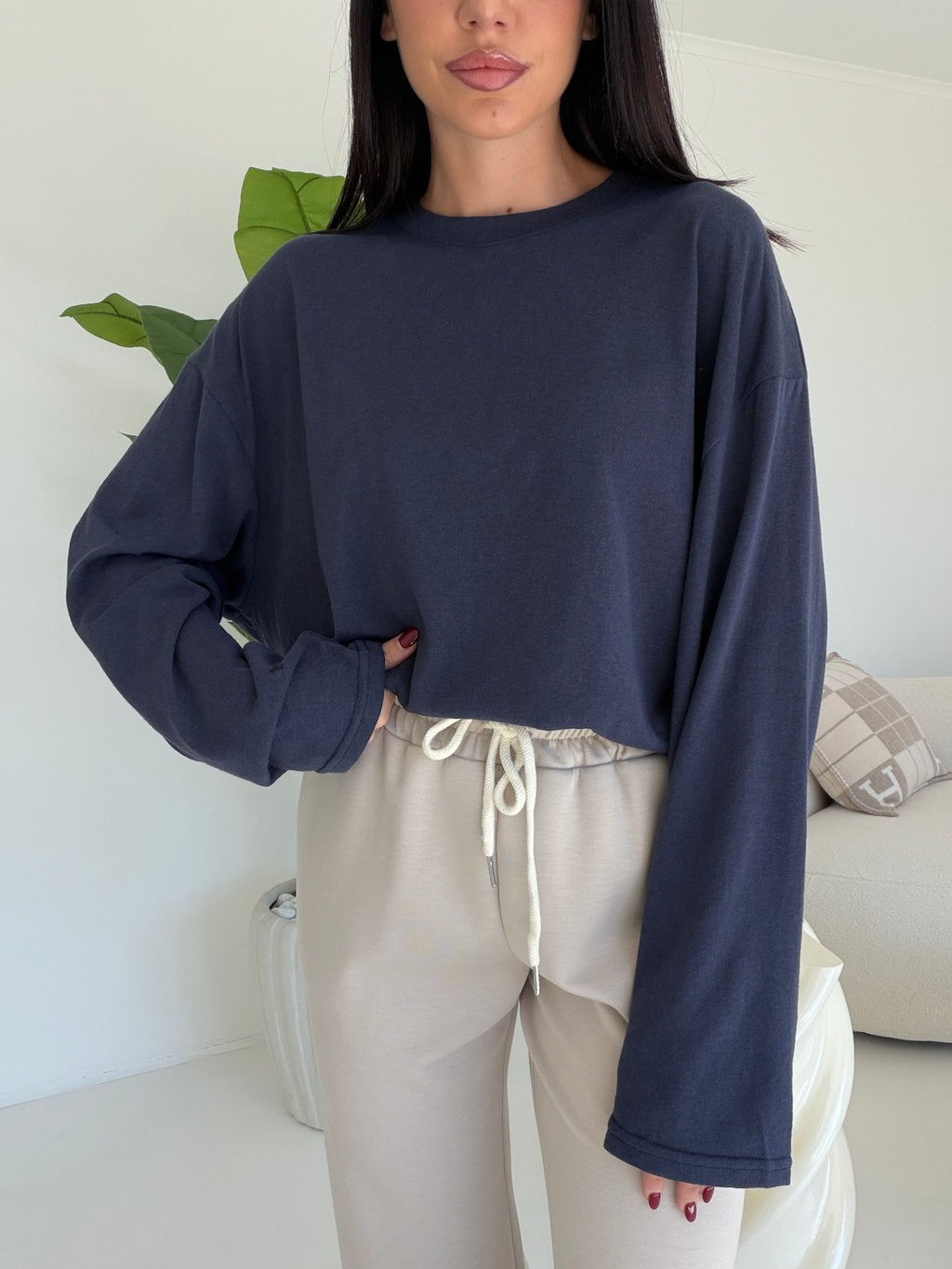 19366- MAGLIA LONG SLEEVE NAVY