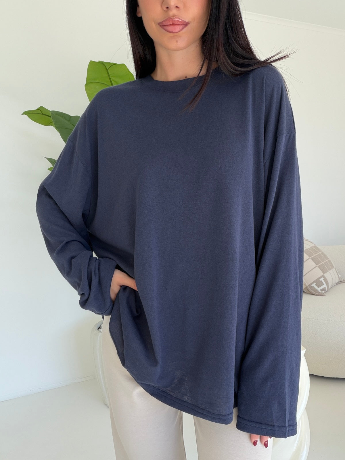 19366- MAGLIA LONG SLEEVE NAVY