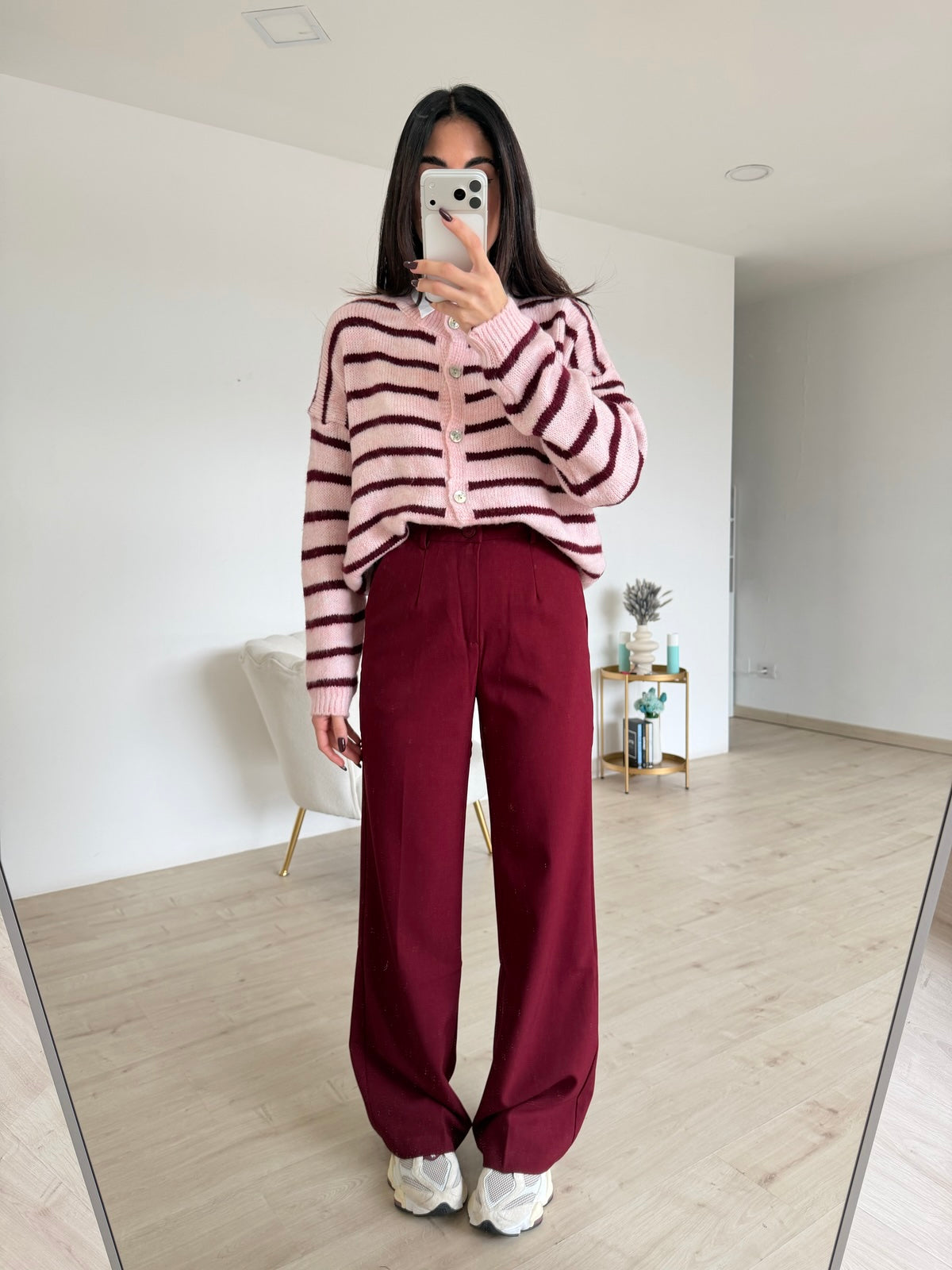 VS9002-1-PANTALONE PALAZZO BISTROT BORDEAUX