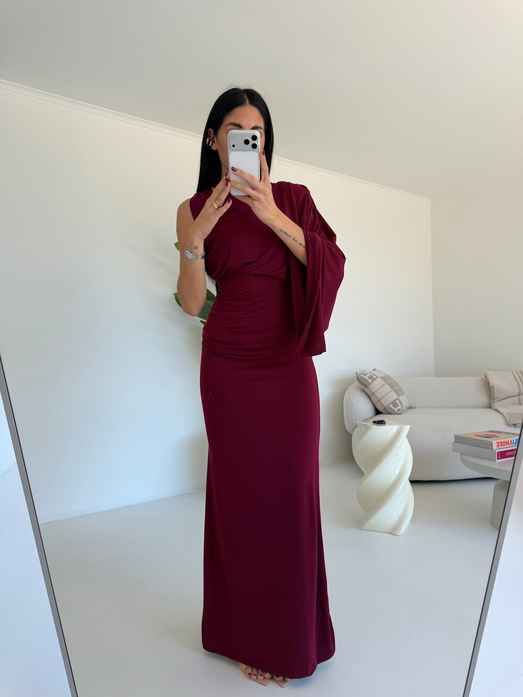 ABITO LONGUETTE SORAYA BORDEAUX