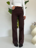 MG-1295-JEANS GAMBA DRITTA SUNDAY CHOCO