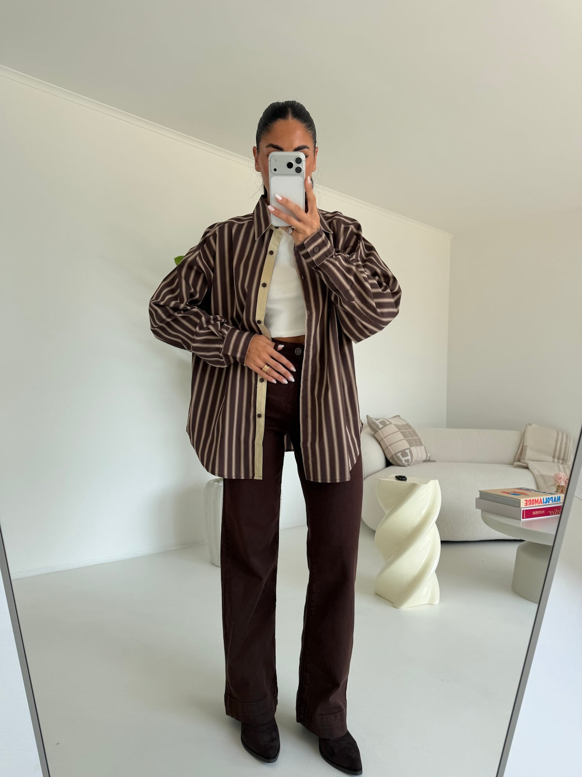 MG-1295-JEANS GAMBA DRITTA SUNDAY CHOCO