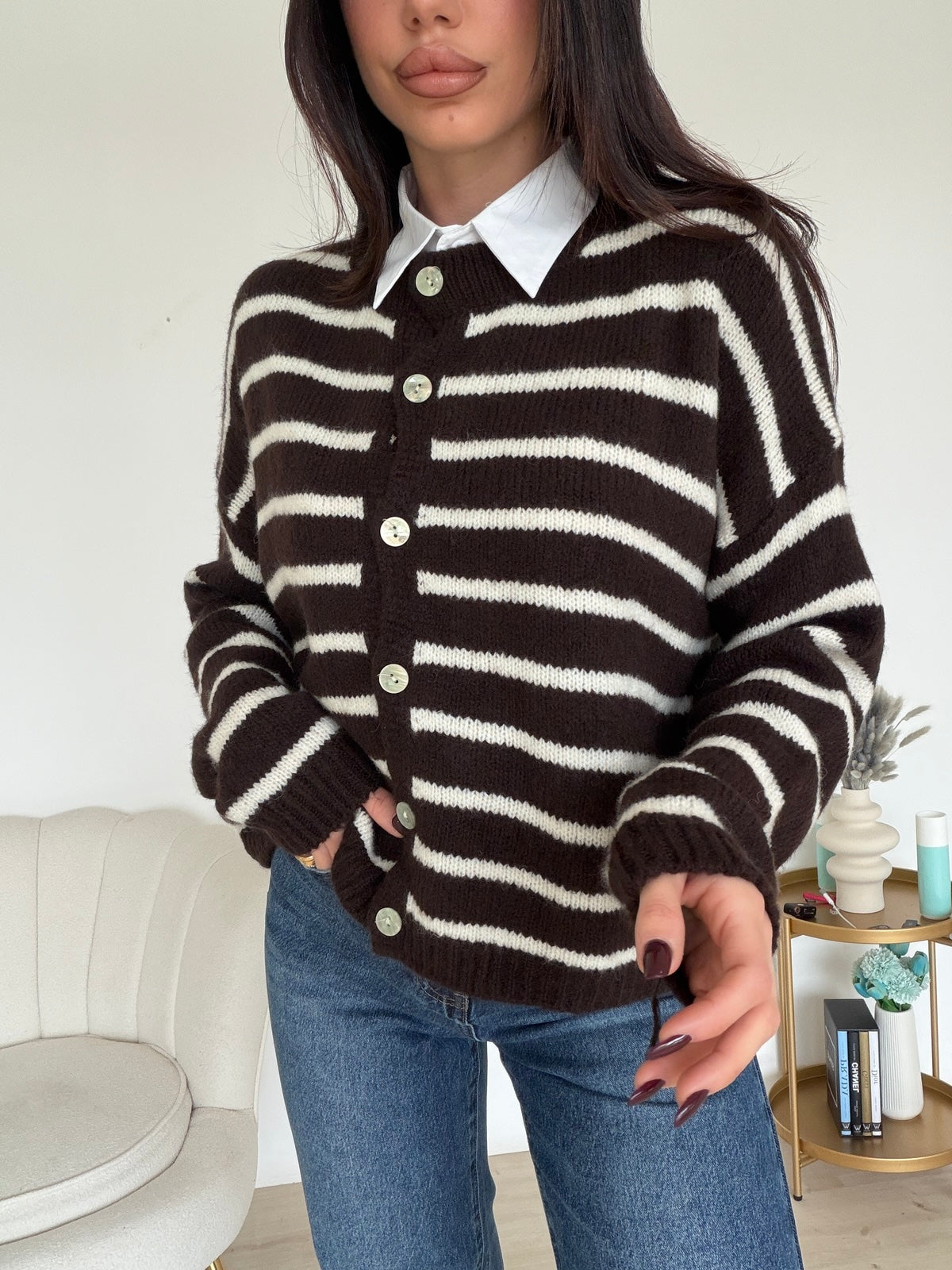 CARDIGAN LIVERPOOL CHOCO