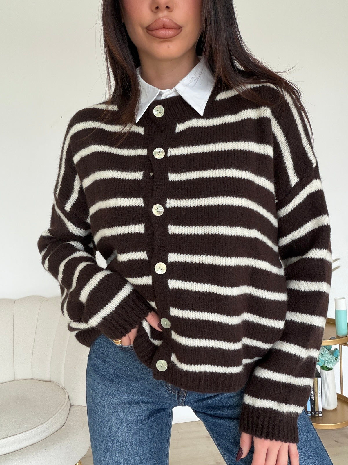 CARDIGAN LIVERPOOL CHOCO