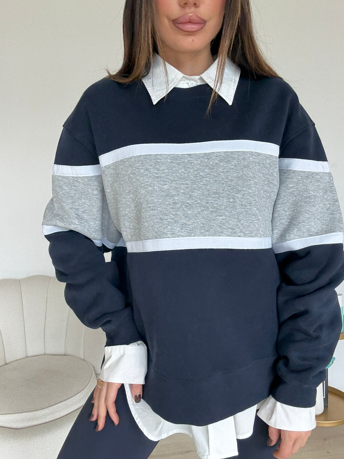 43058-FELPA CINZIA NAVY