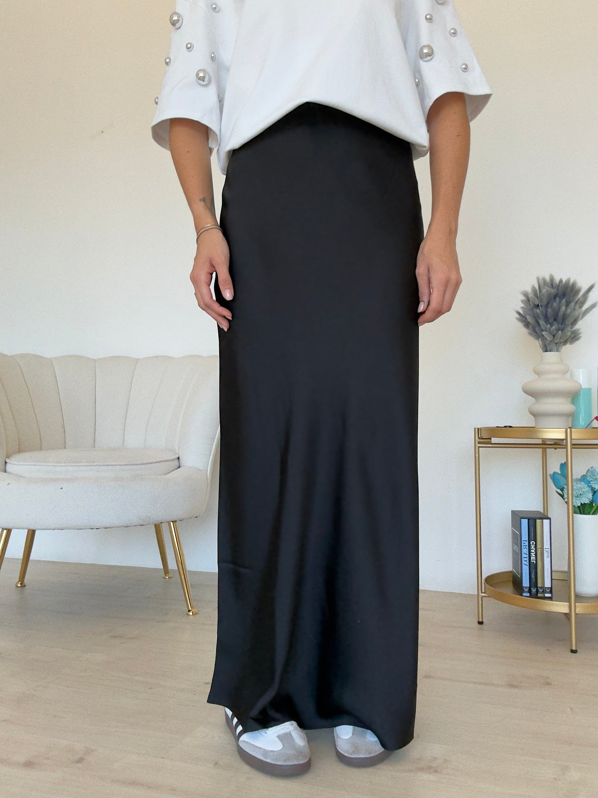 23960JJ-GONNA SATIN NERA