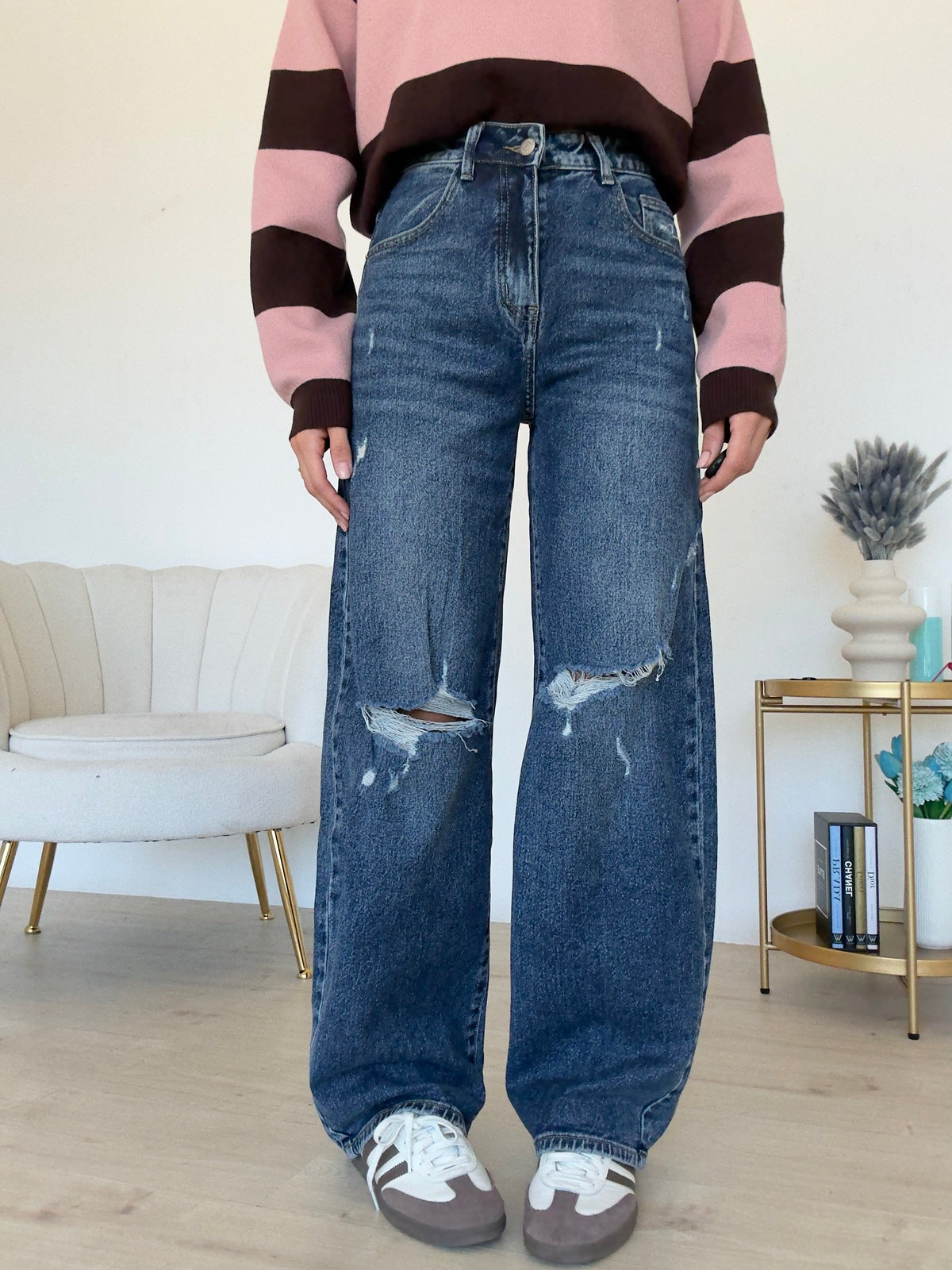 T838-JEANS SLOUCHY RIPPED