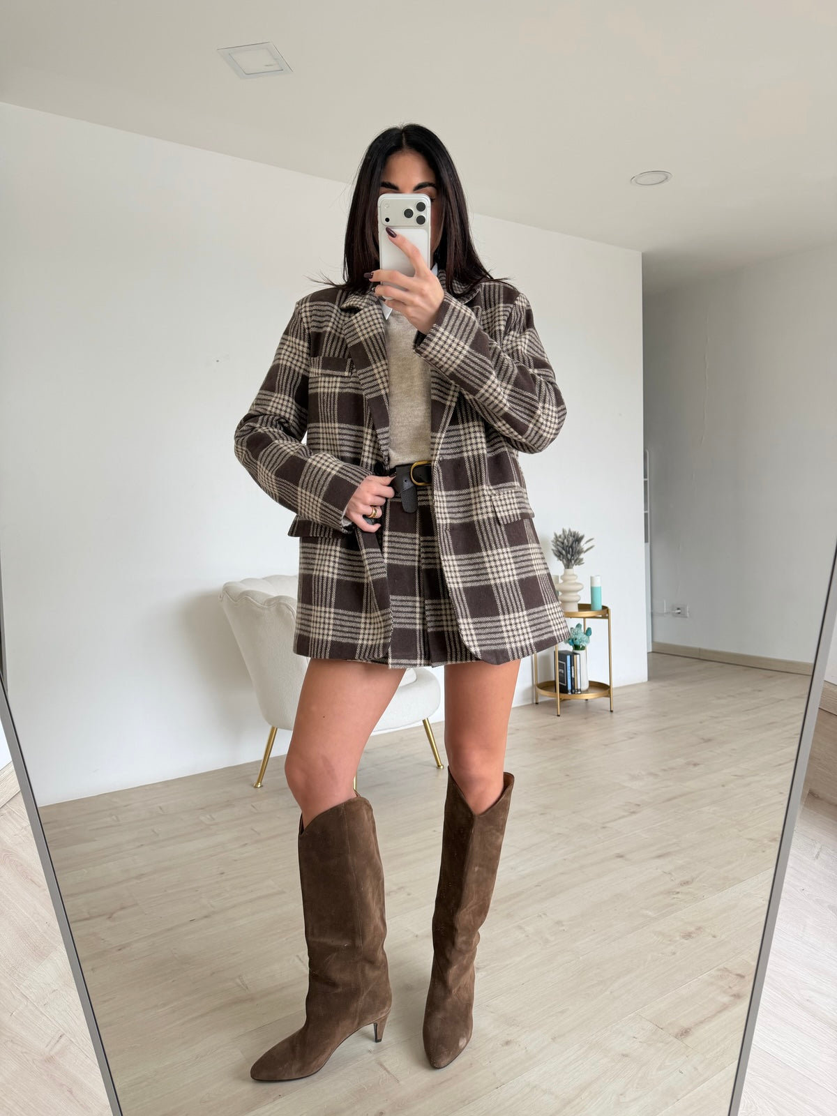 MINI GONNA-SHORT SEASON TAUPE