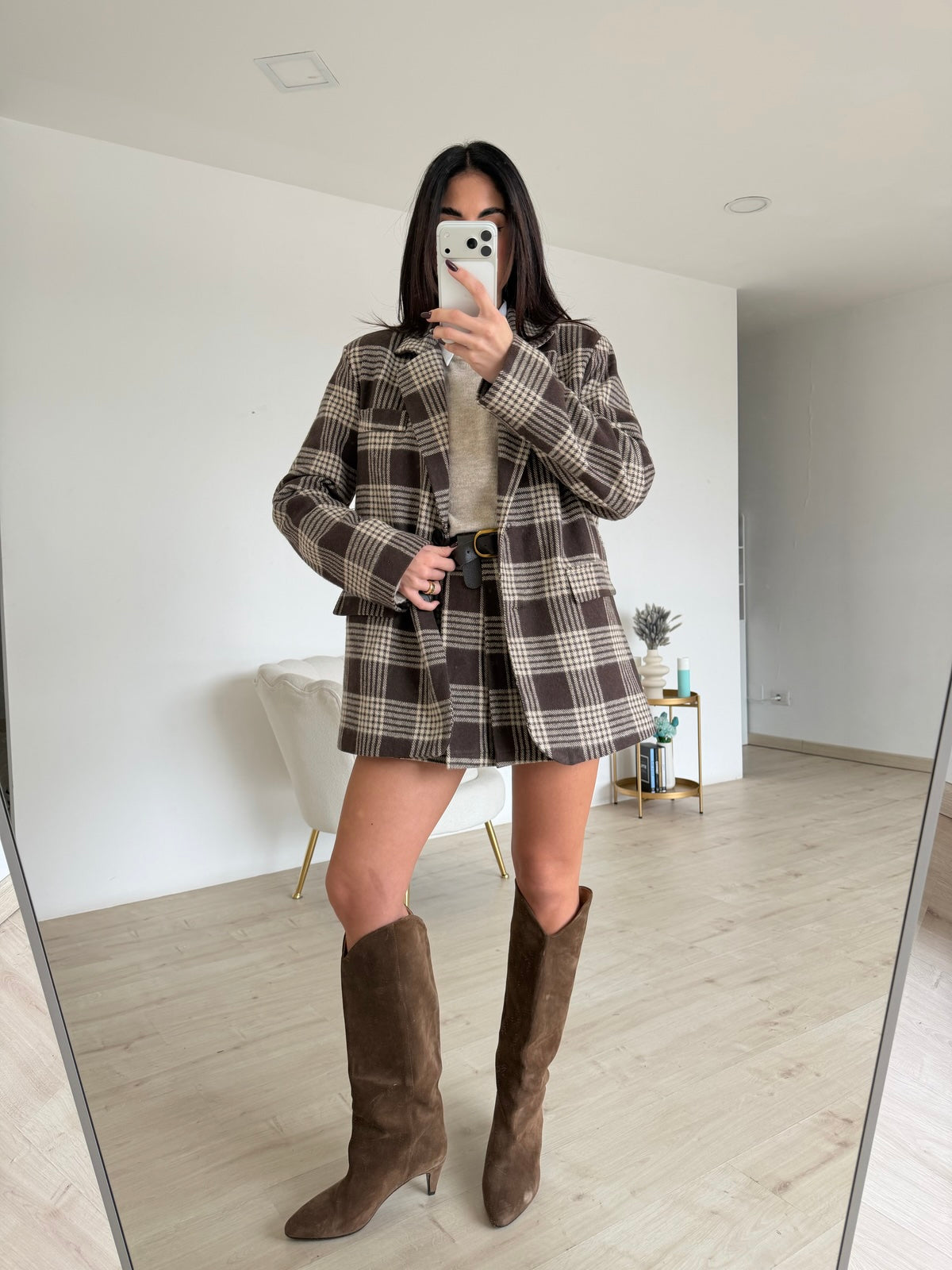 MINI GONNA-SHORT SEASON TAUPE