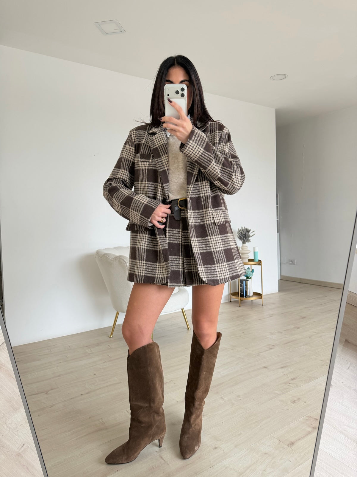 MINI GONNA-SHORT SEASON TAUPE