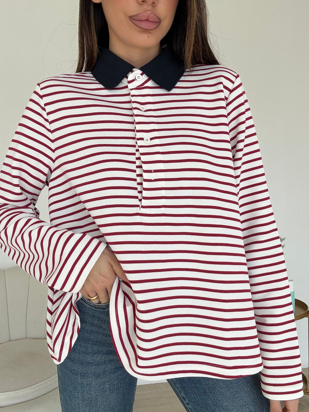 TOP3301-POLO AFRODITE BORDEAUX