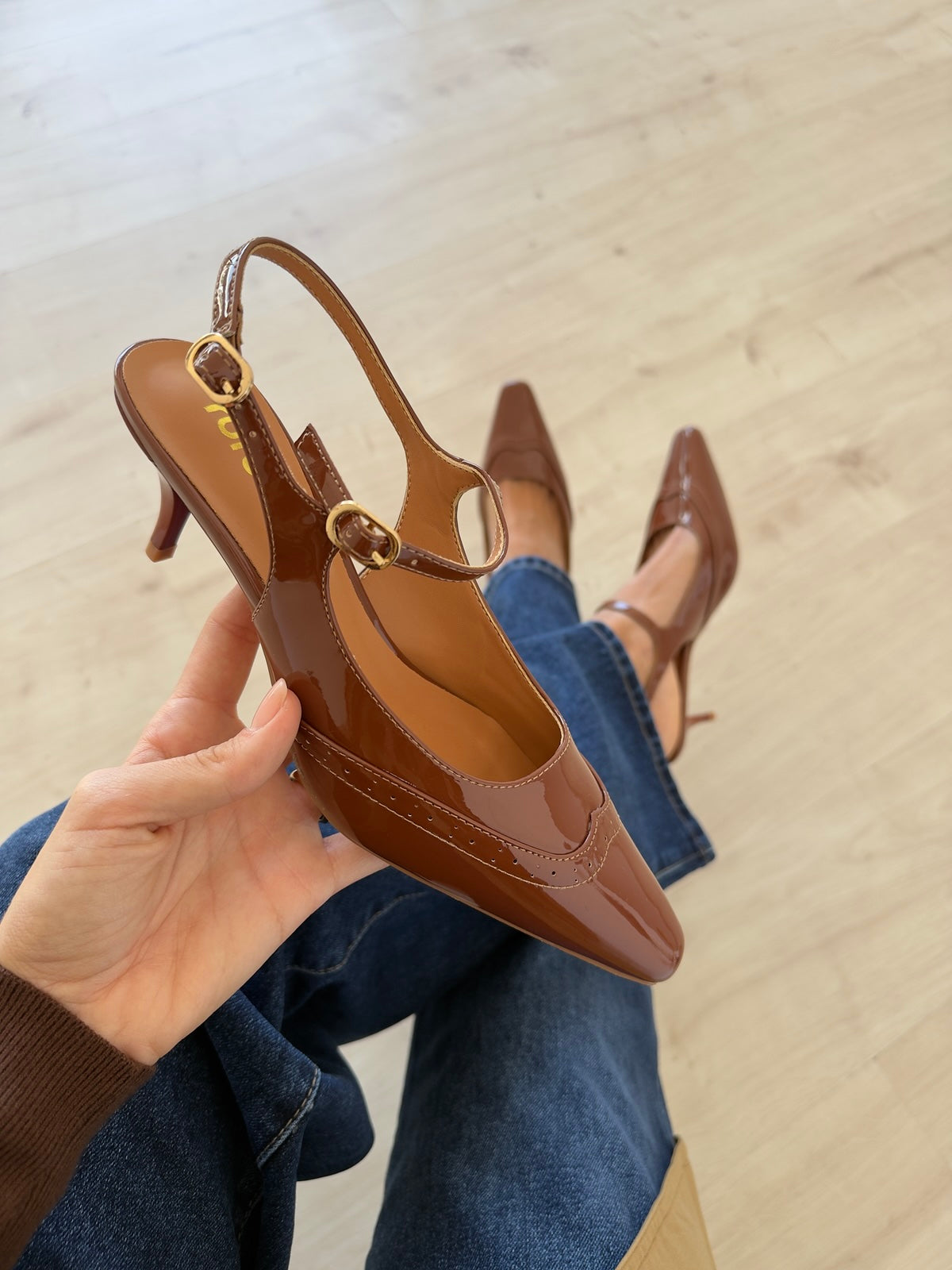 LILIA-SLINGBACK CHOCO