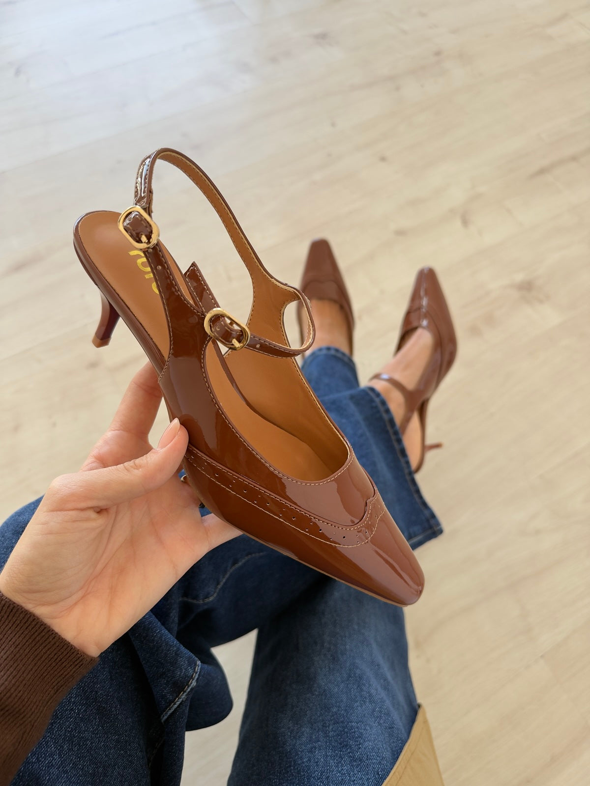 LILIA-SLINGBACK CHOCO