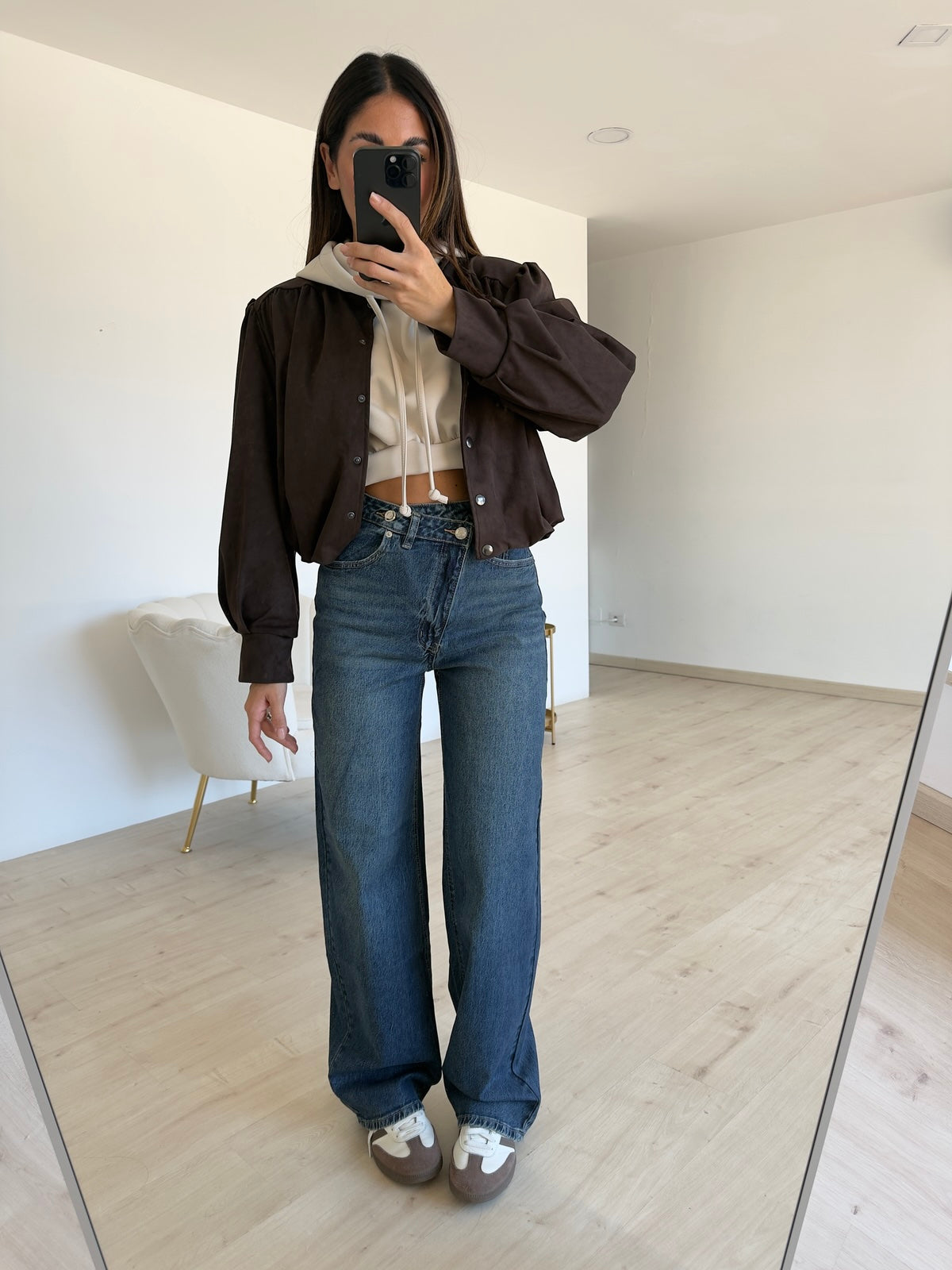 A3482-JEANS CHIUSURA ASIMMETRICA BLU DENIM