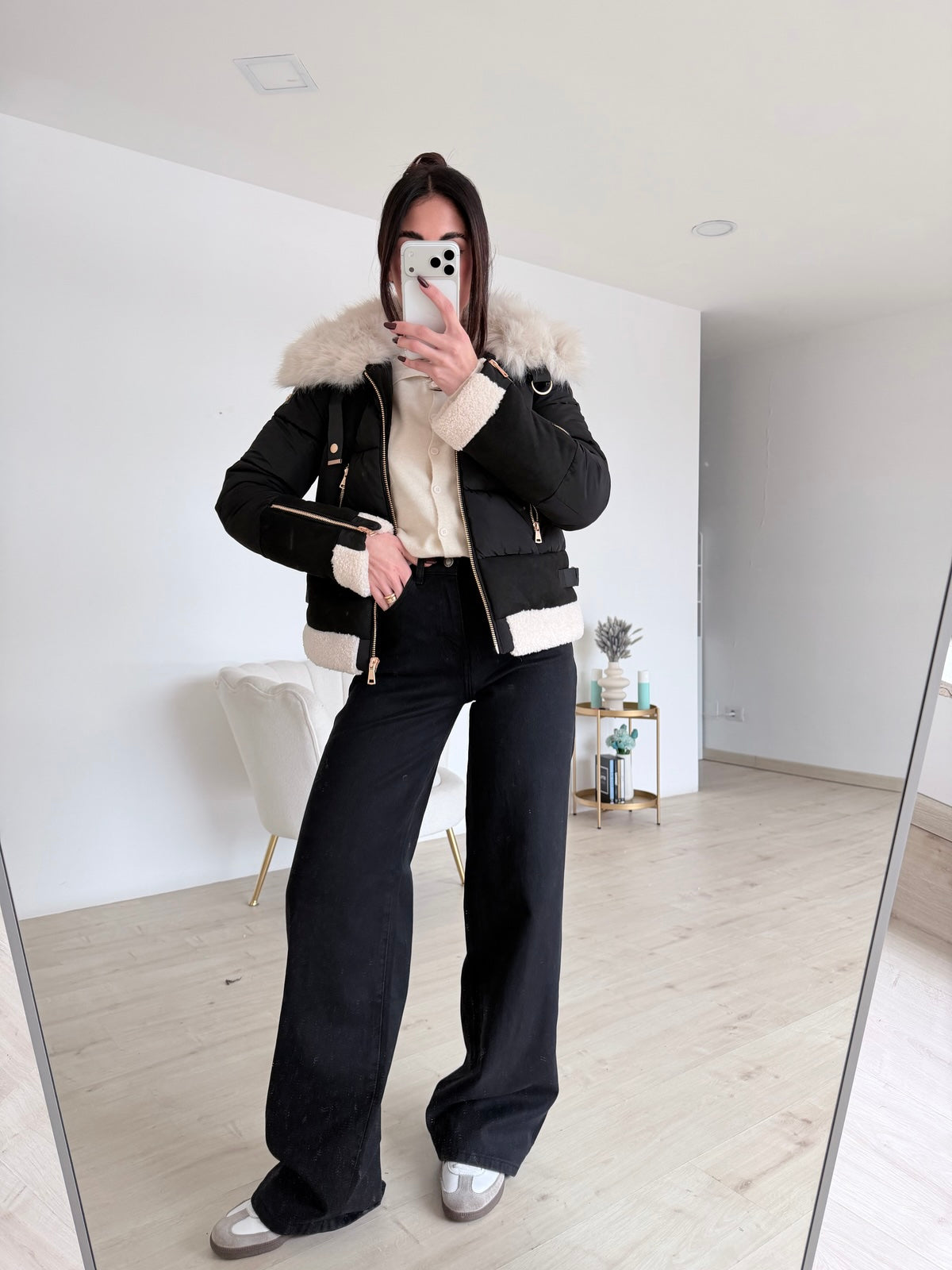 6010-GIUBBINO CORTINA NERO