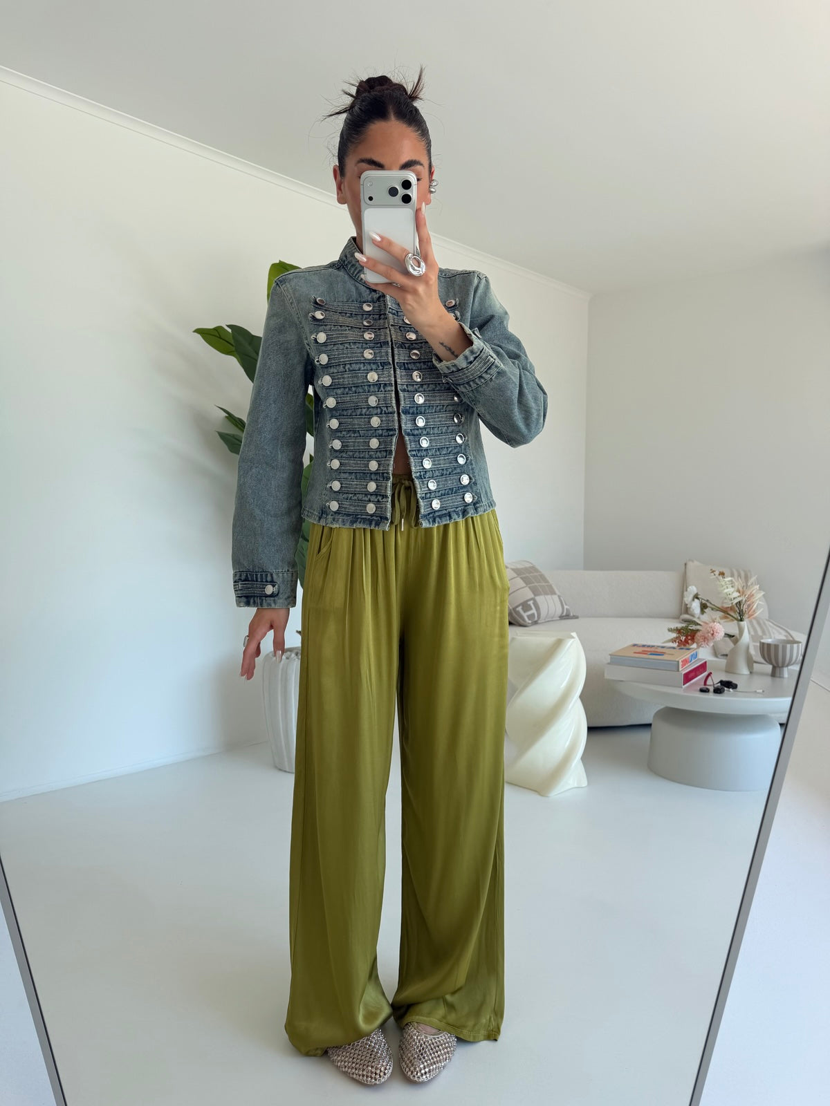 PANTALONE SATIN MACARON