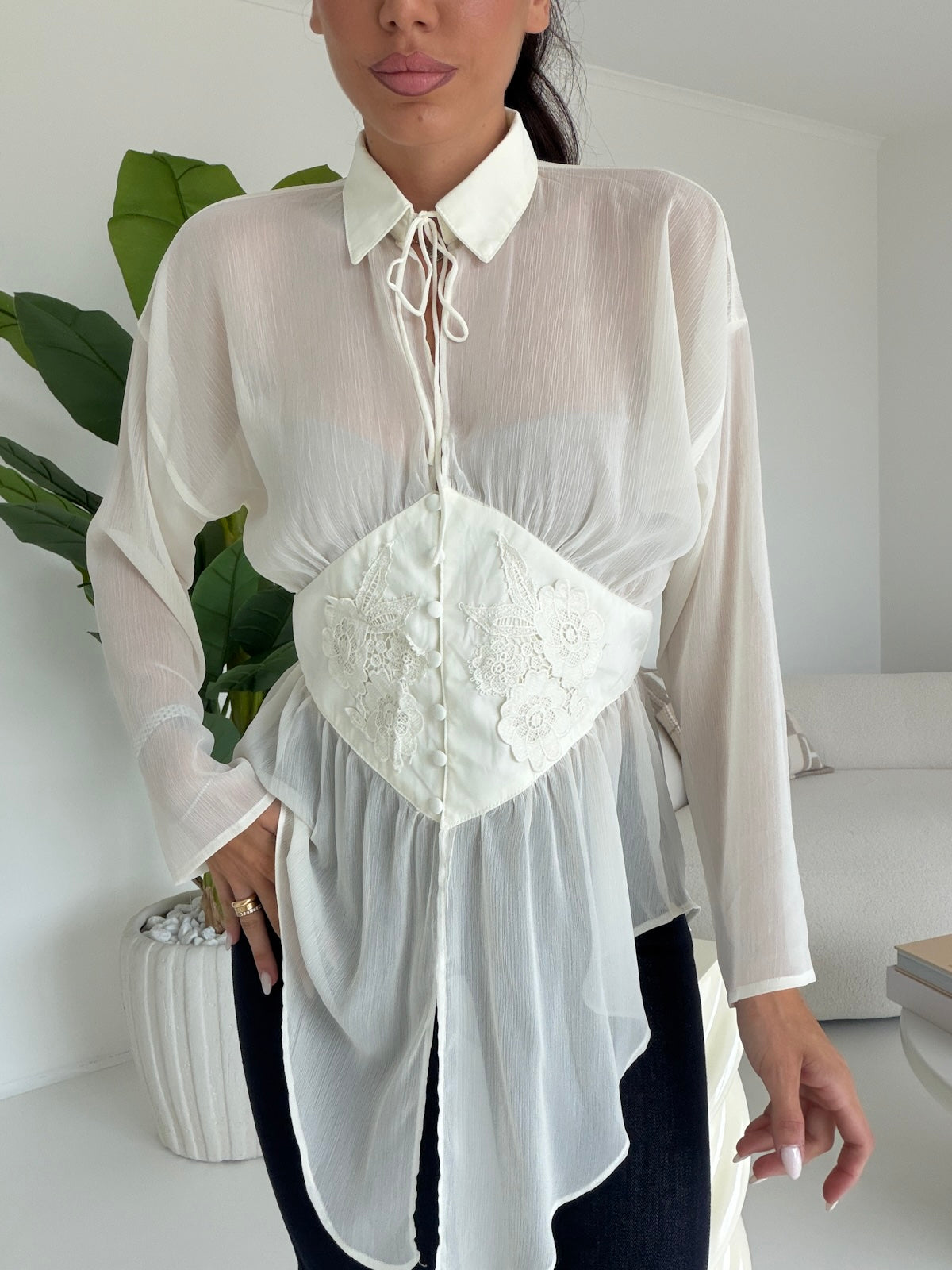 H4904-CAMICIA PENELOPE BURRO