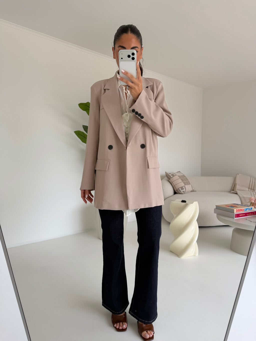 BLAZER DOPPIO BOTTONE TAUPE
