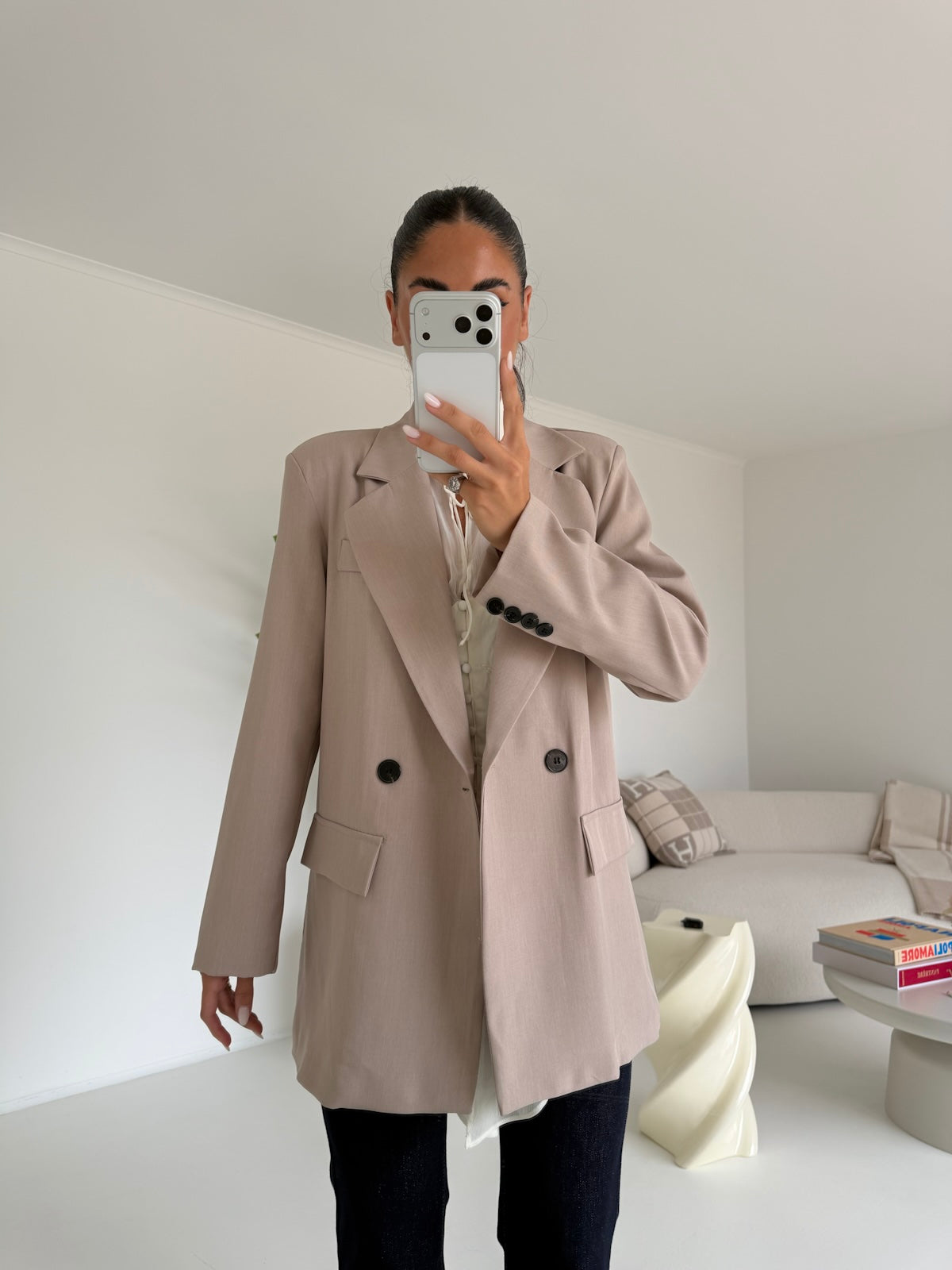 BLAZER DOPPIO BOTTONE TAUPE