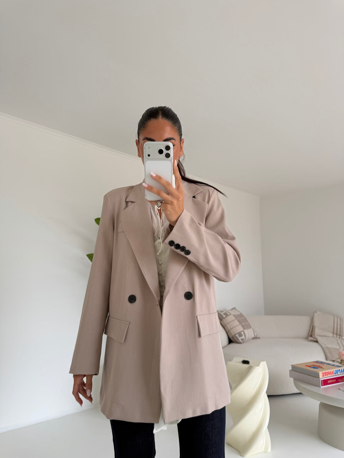 BLAZER DOPPIO BOTTONE TAUPE