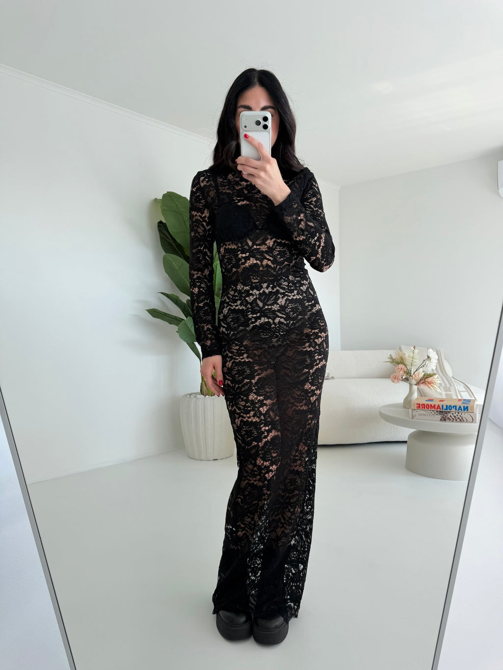 6728-SET ABITO+MAXI T-SHIRT-IRIS NERO