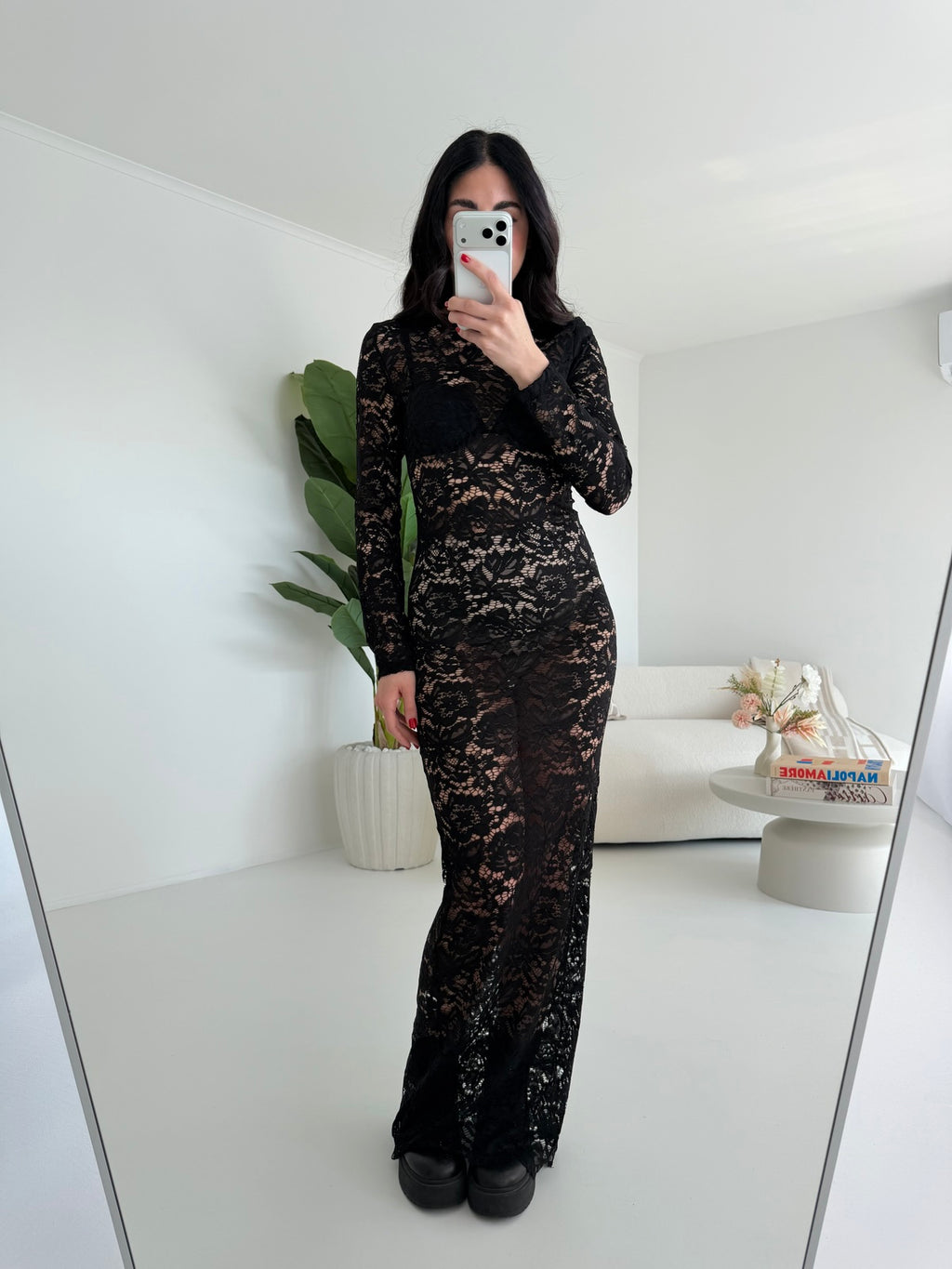 6728-SET ABITO+MAXI T-SHIRT-IRIS NERO