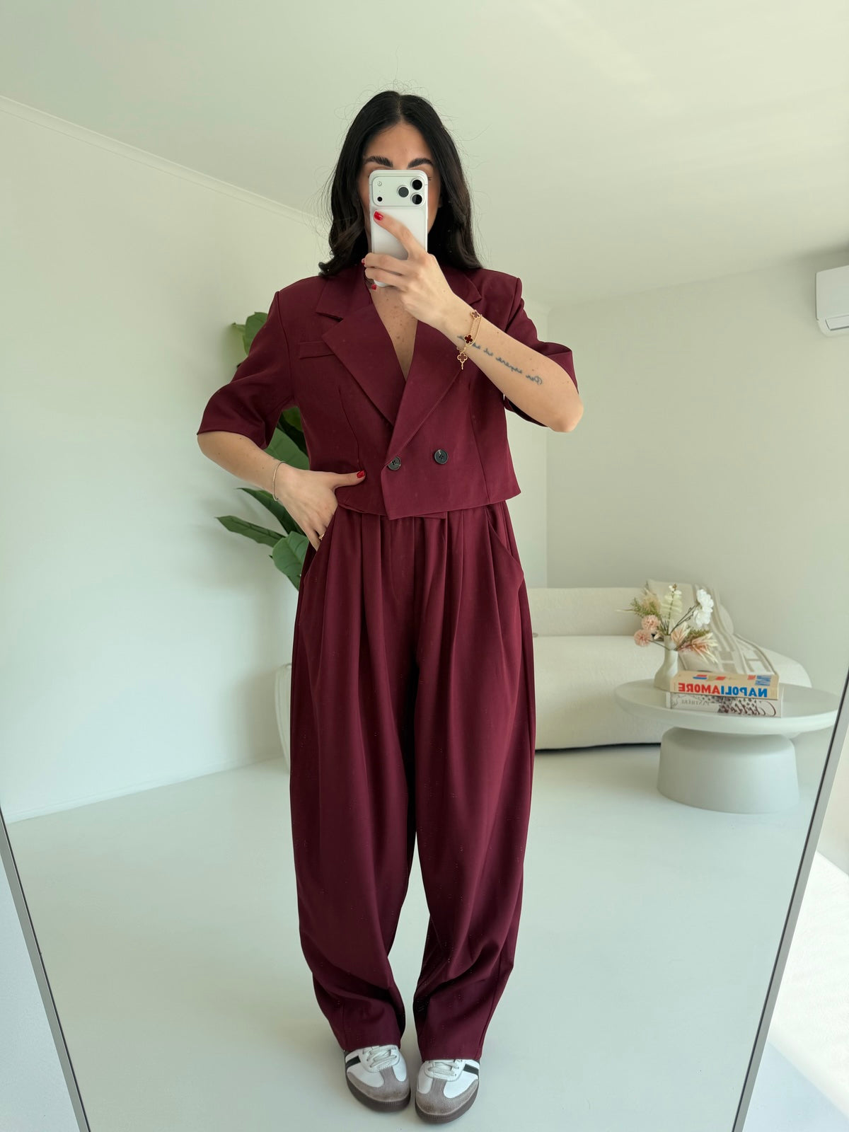TAILLEUR MONICA BORDEAUX