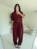 TAILLEUR MONICA BORDEAUX