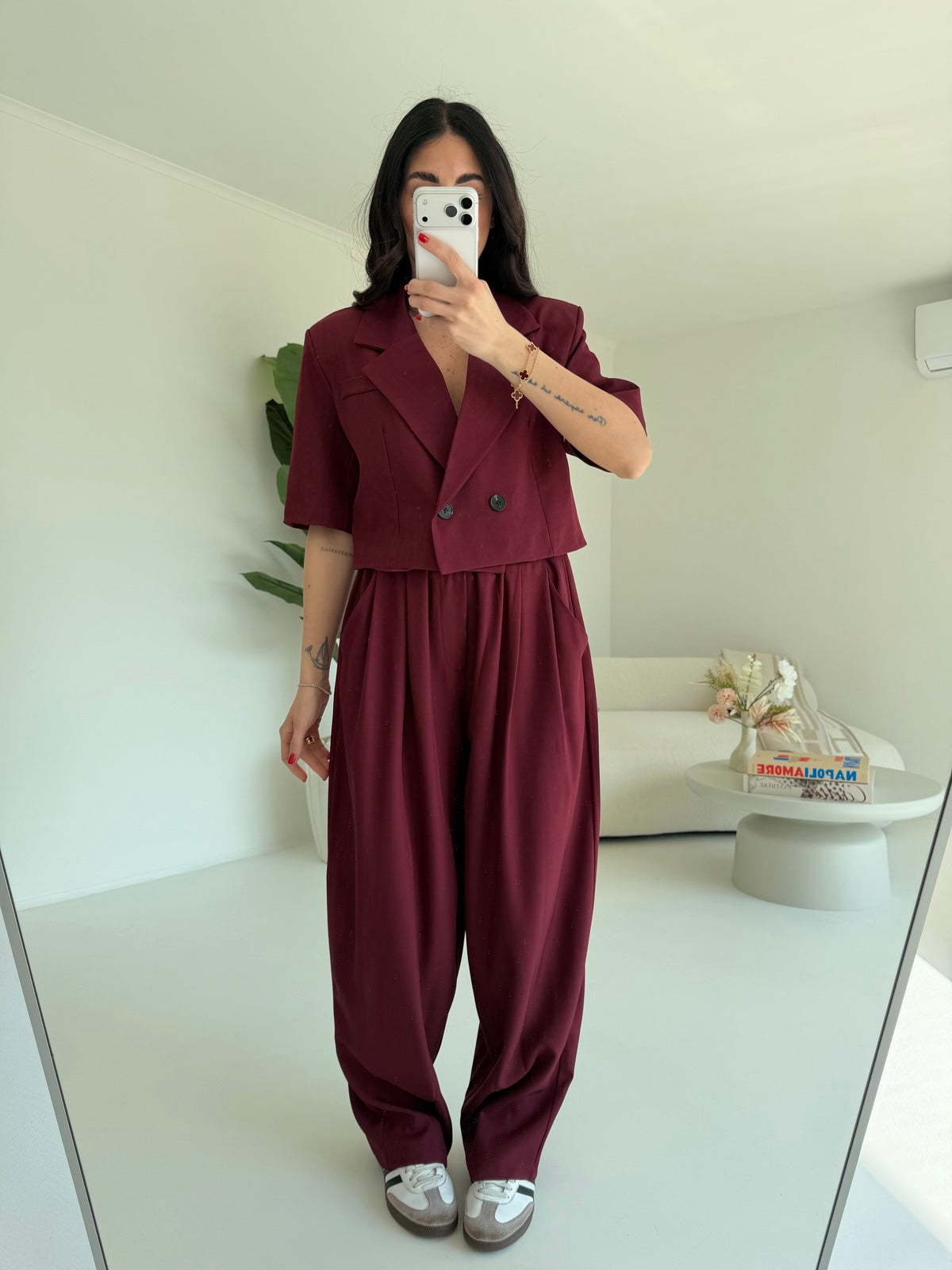 TAILLEUR MONICA BORDEAUX