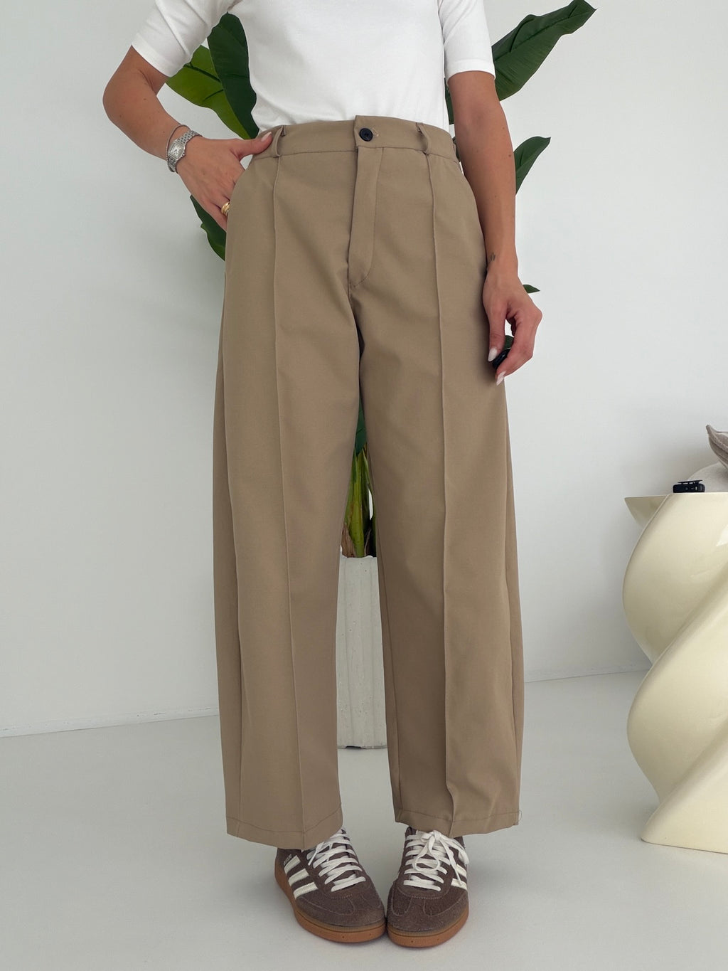 PANTALONE SLOUCHY BISCOTTO