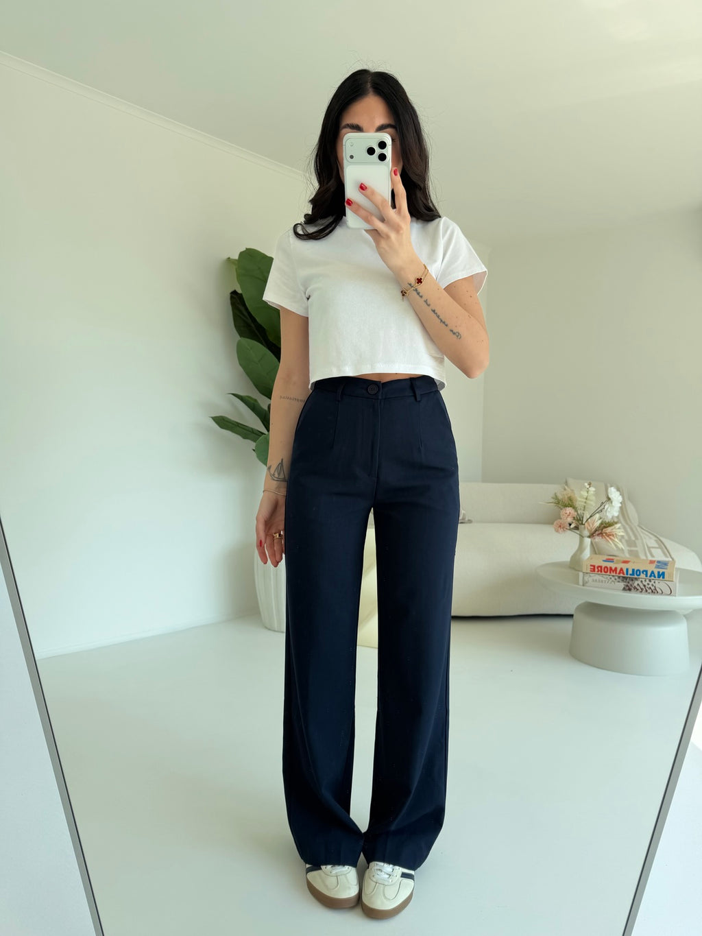 VS9002-3 PANTALONE PALAZZO BISTROT NAVY