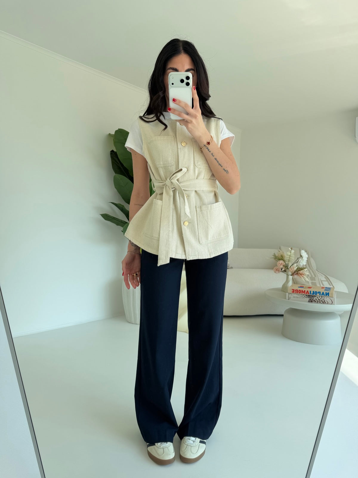 VS9002-3 PANTALONE PALAZZO BISTROT NAVY