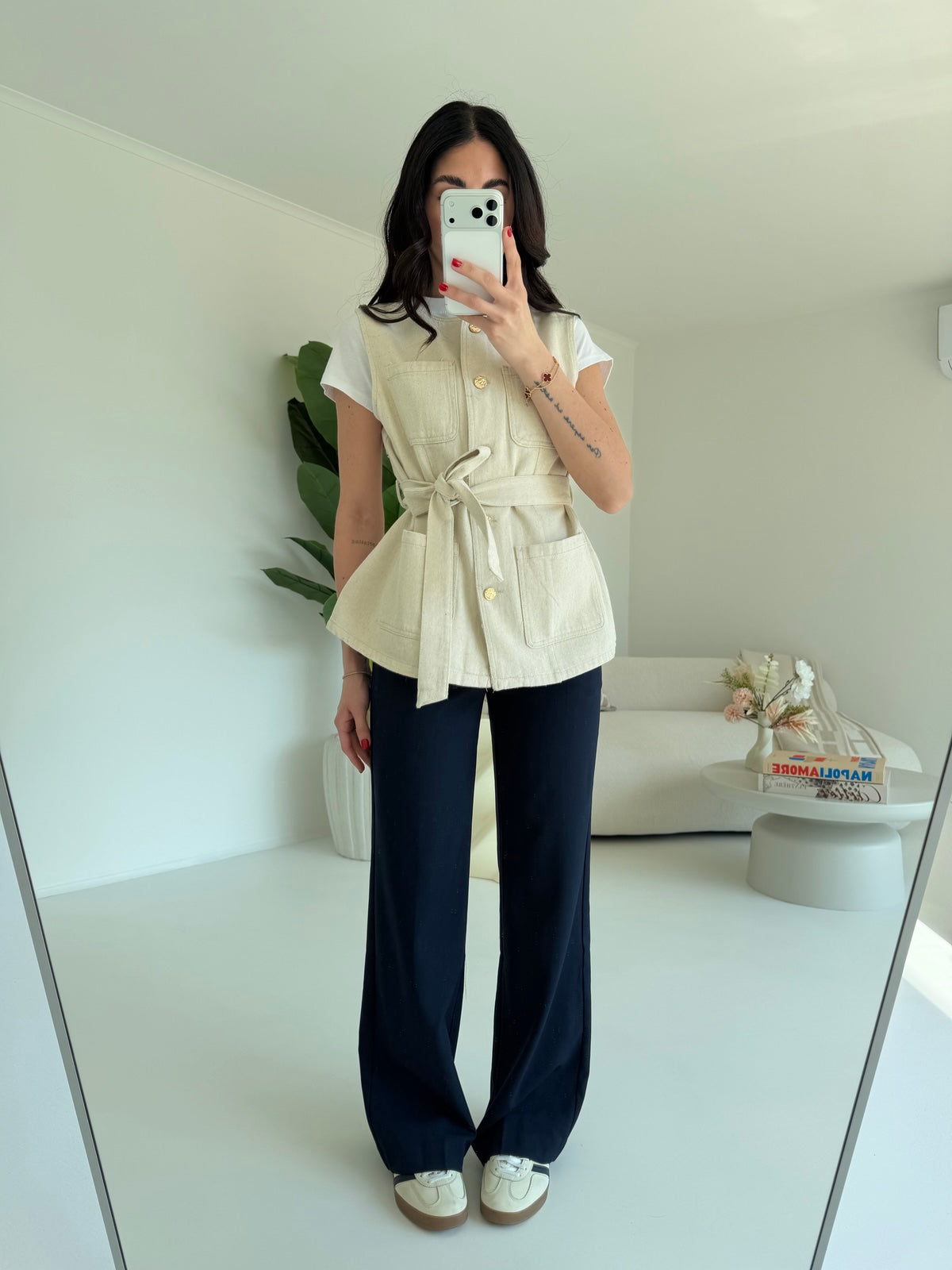 VS9002-3 PANTALONE PALAZZO BISTROT NAVY