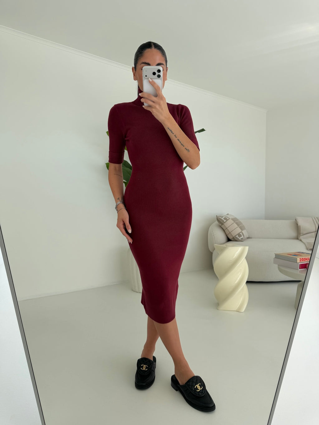 AG63590-ABITO FIORE BORDEAUX