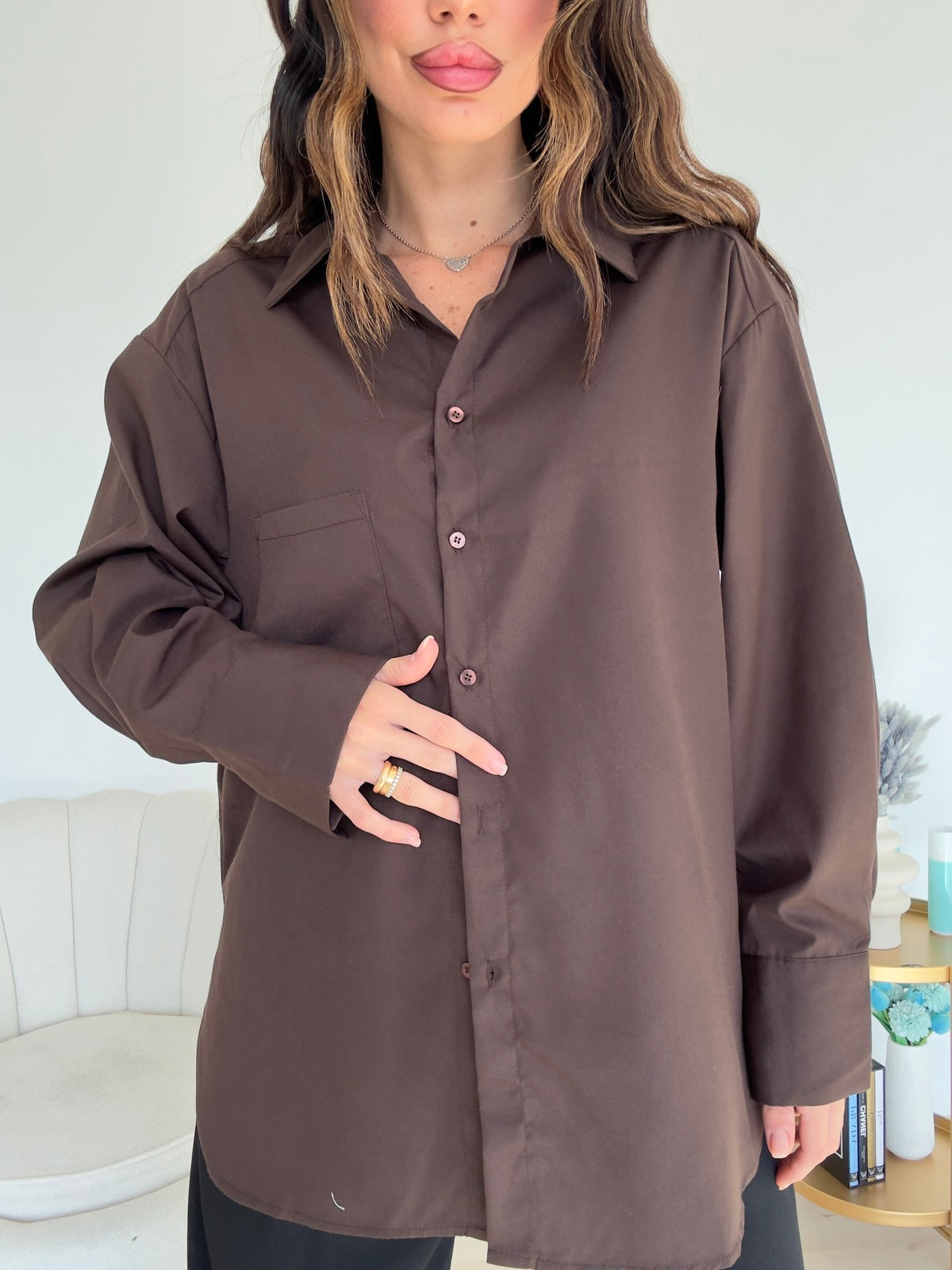 15631-2-CAMICIA EVERGREEN CHOCO