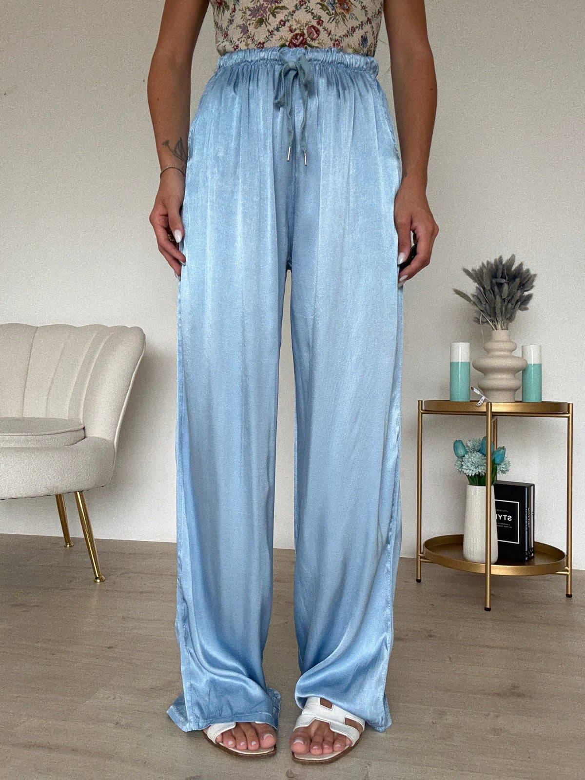 PANTALONE SATIN SKY