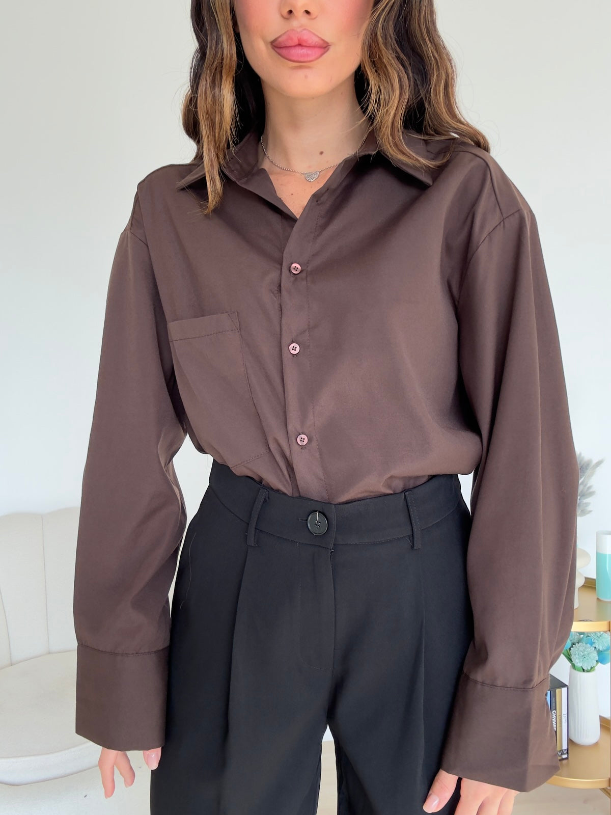 15631-2-CAMICIA EVERGREEN CHOCO