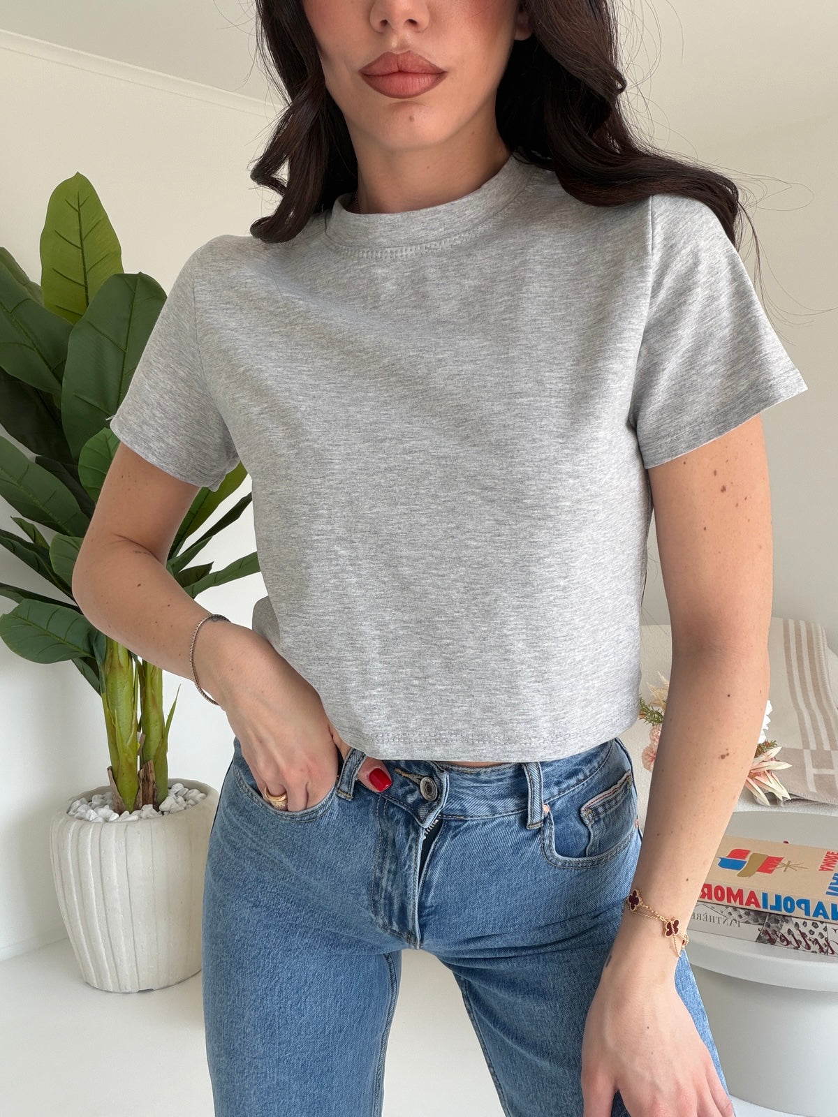 3074-T-SHIRT AMBER GREY