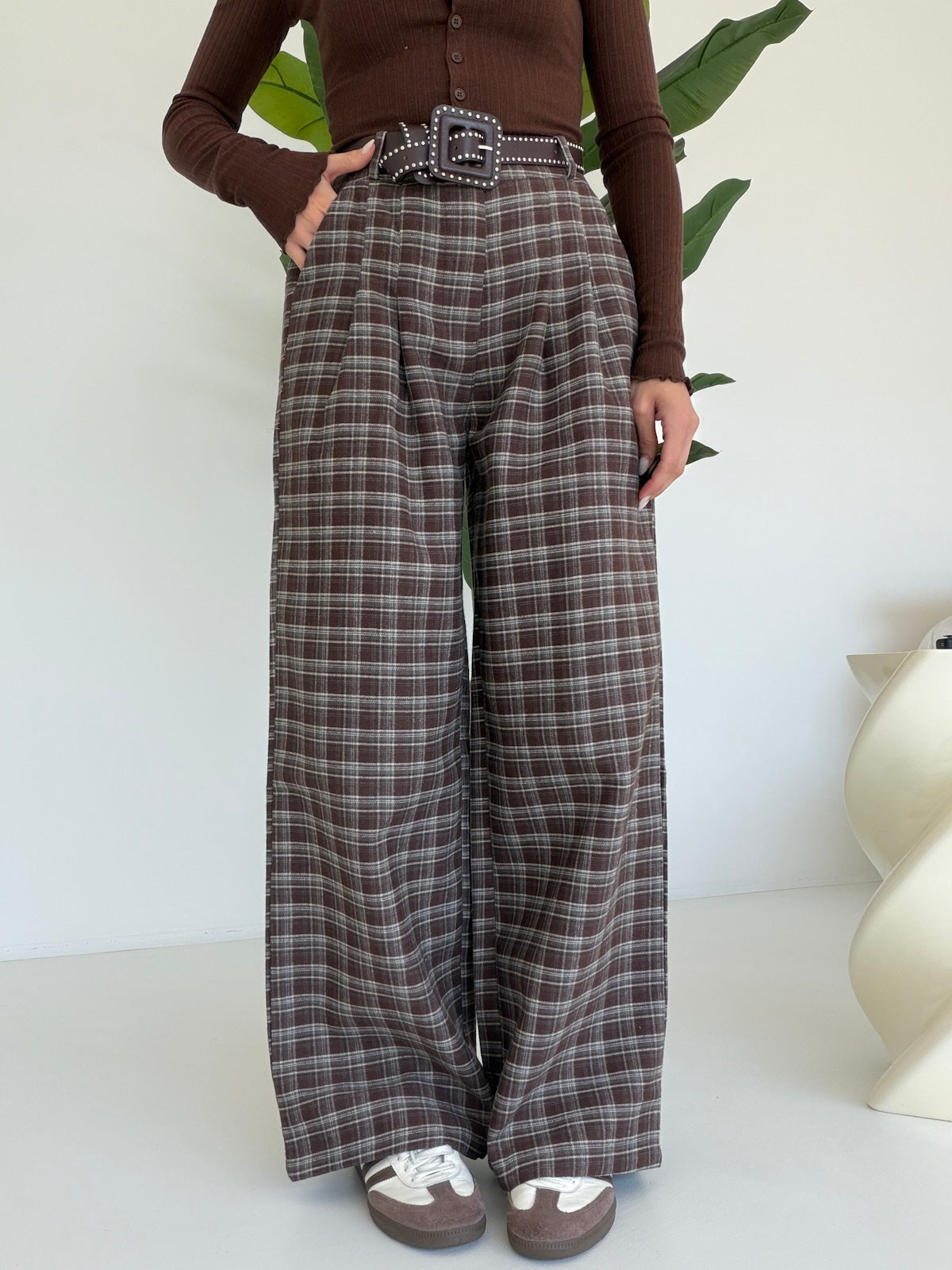 K200-PANTALONE SCOTTISH CHOCO