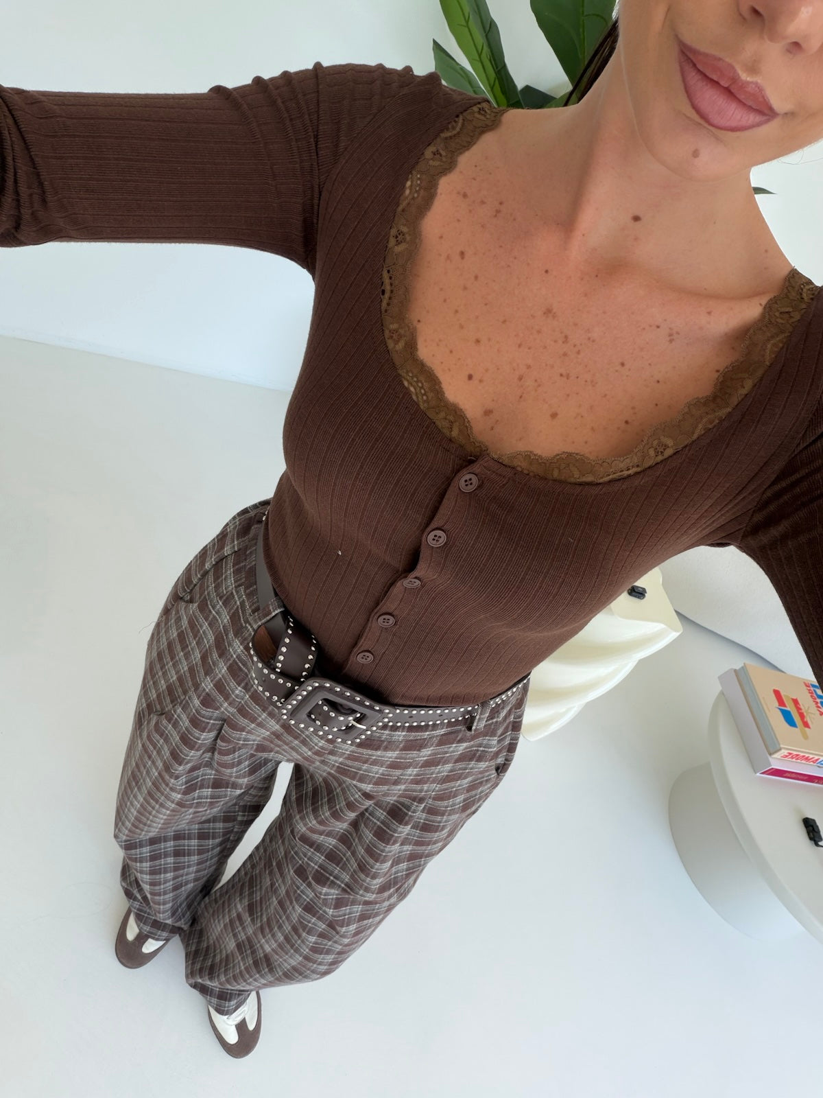 H70773-MAGLIA MONIQUE CHOCO