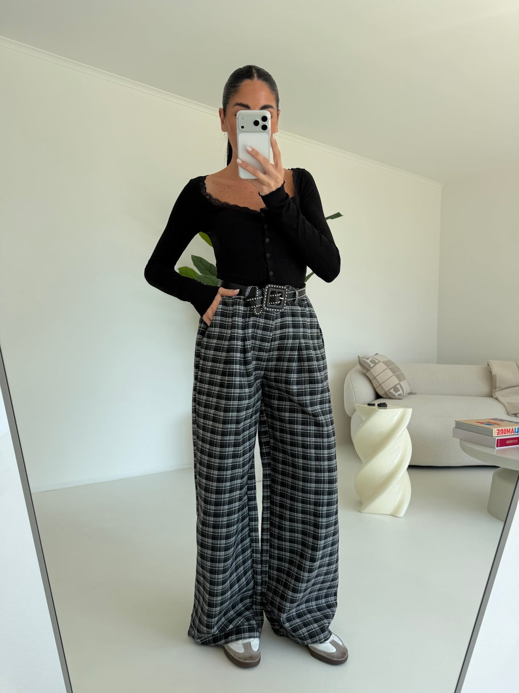 K200-PANTALONE SCOTTISH NERO