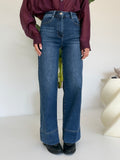 Y16051Q-JEANS PALAZZO CROP BLU DENIM
