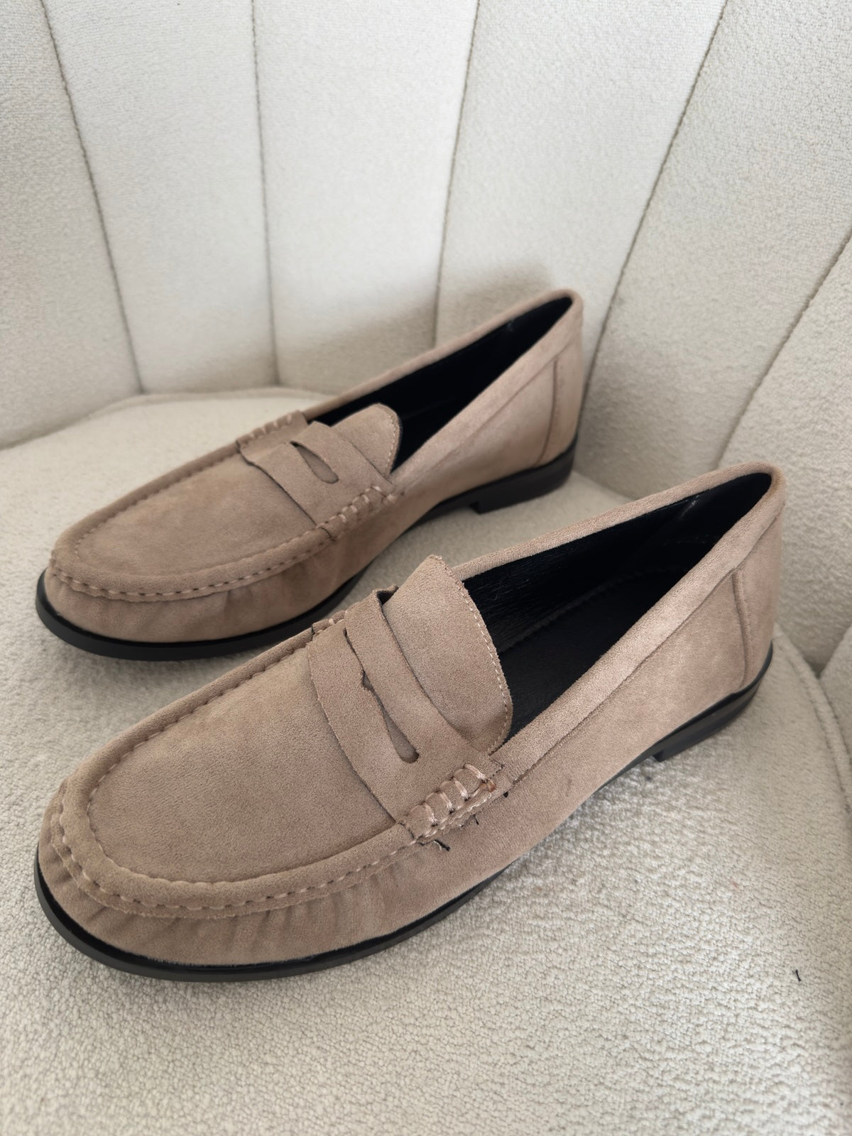 MOLLY-MOCASSINO IN ECO CAMOSCIO TAUPE