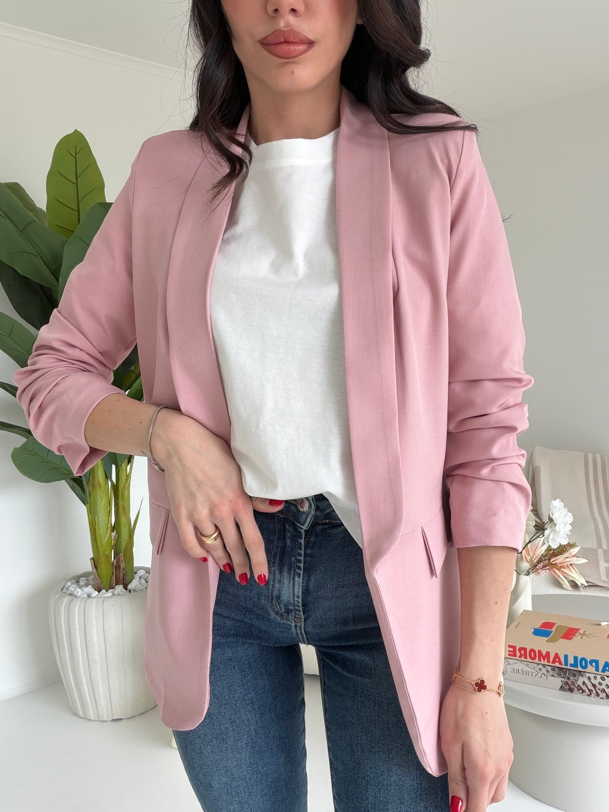 BLAZER 3/4 PINK