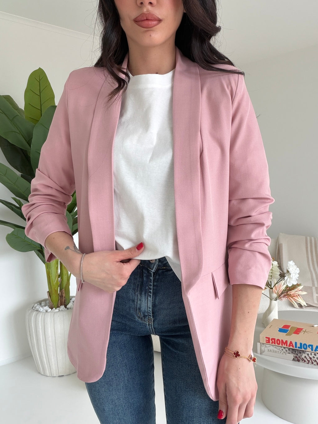 BLAZER 3/4 PINK