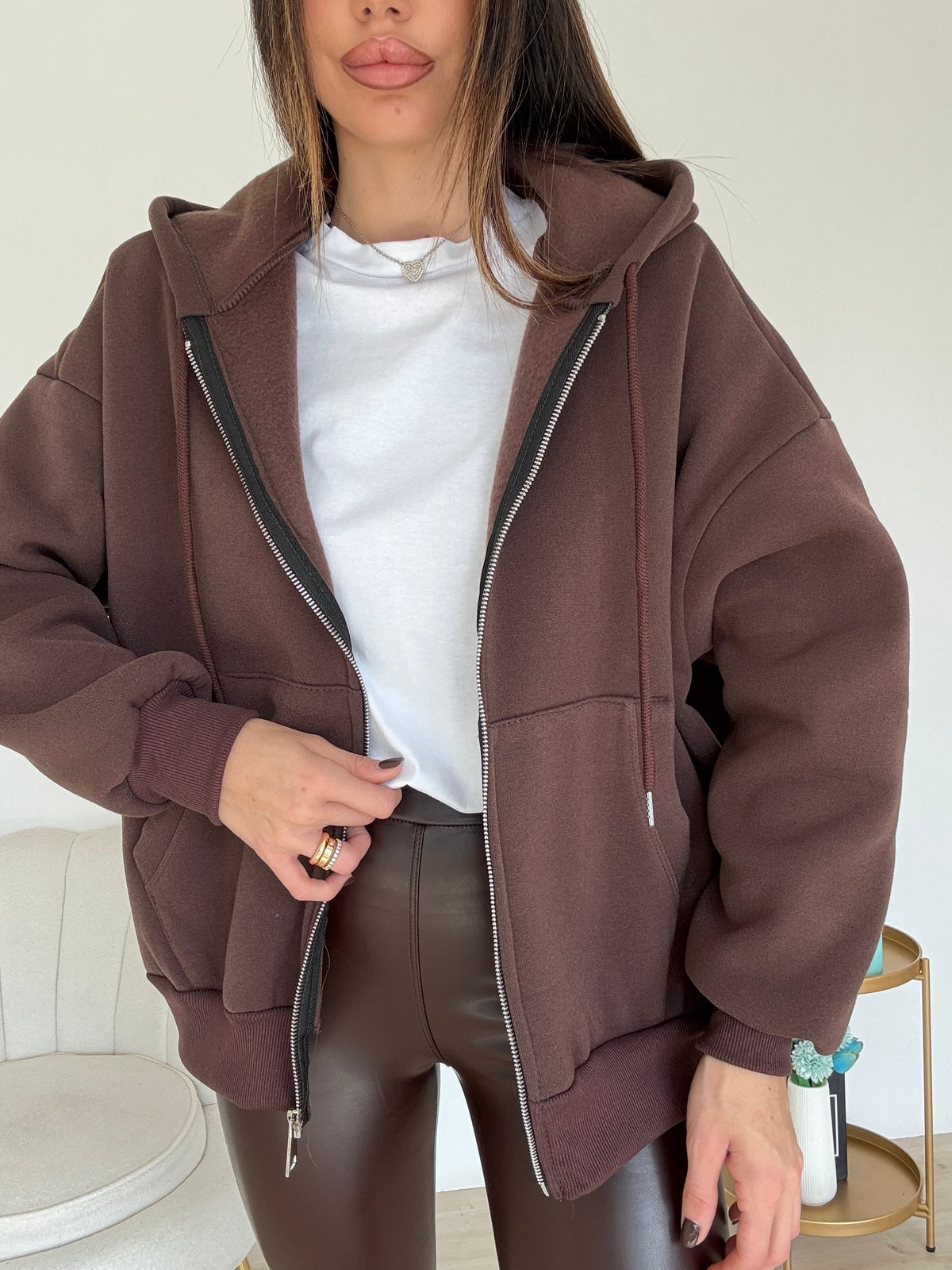 FELPA HOODIE CHOCO