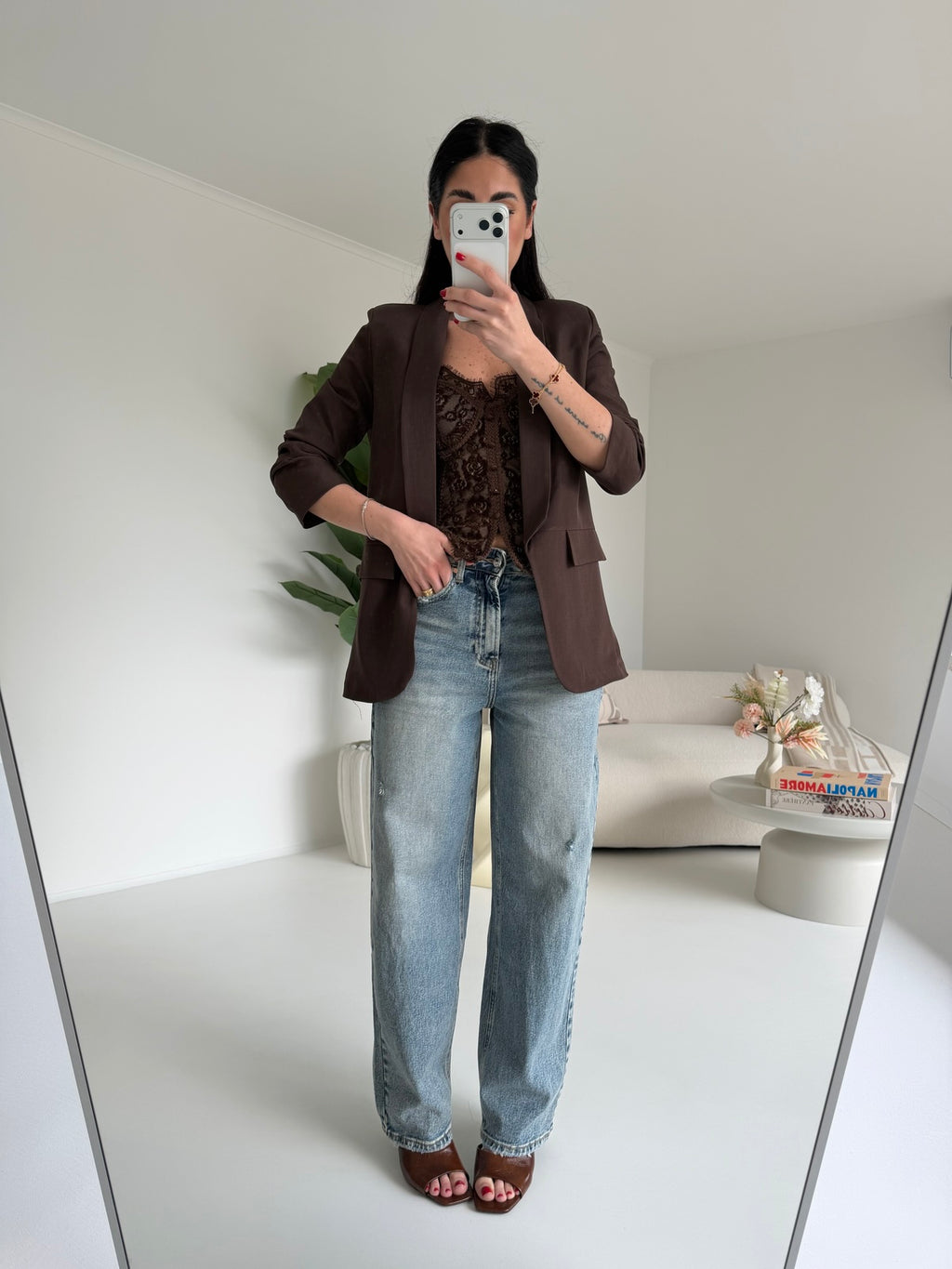 BLAZER 3/4 CHOCO