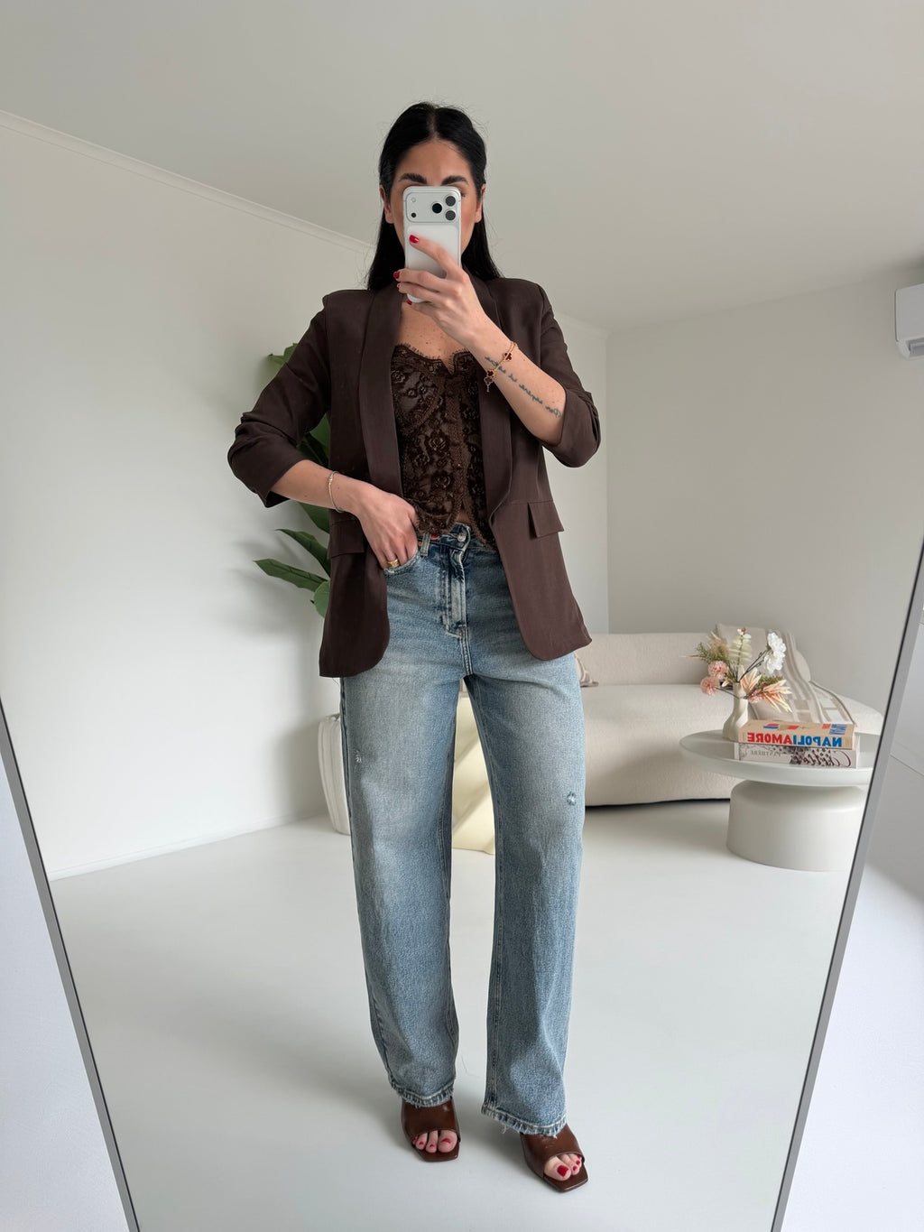 BLAZER 3/4 CHOCO